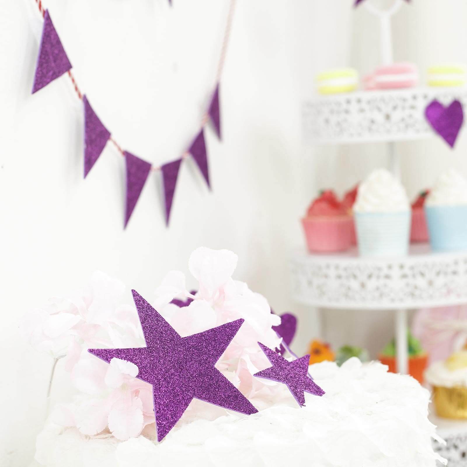 10 Pack Purple Self-Adhesive Glitter DIY Craft Foam Sheets 12"x10" - Image 10