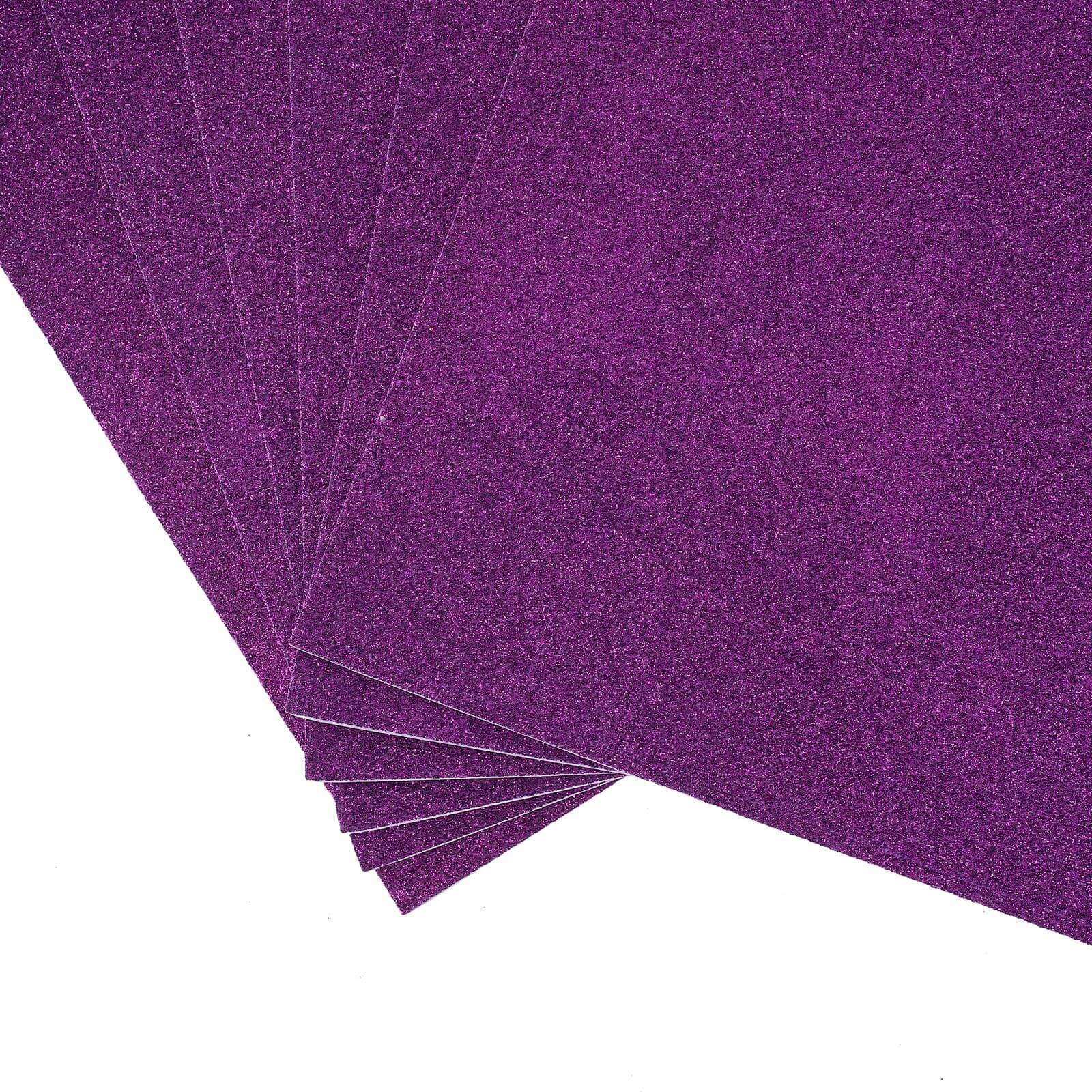10 Pack Purple Self-Adhesive Glitter DIY Craft Foam Sheets 12"x10" - Image 17