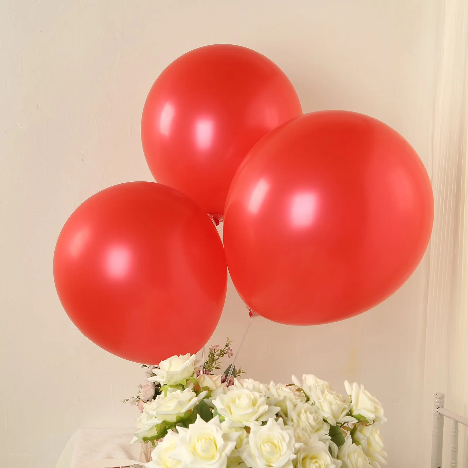 10 Pack Red Biodegradable Balloons, Eco-friendly Thickened Extra Strong Latex Helium Party Balloons - 18" - Image 5