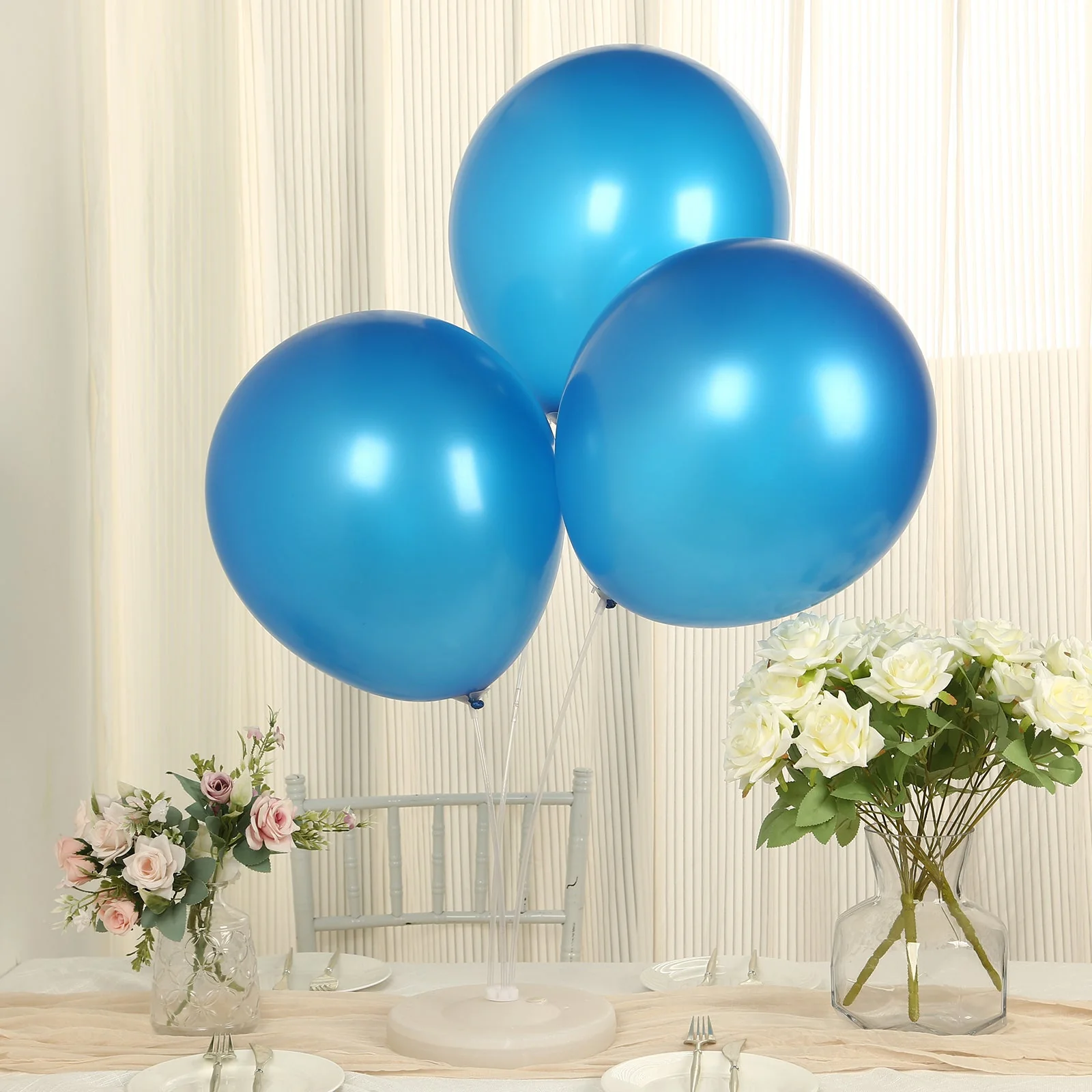 10 Pack Royal Blue Biodegradable Balloons, Eco-friendly Thickened Extra Strong Latex Helium Party Balloons - 18" - Image 10
