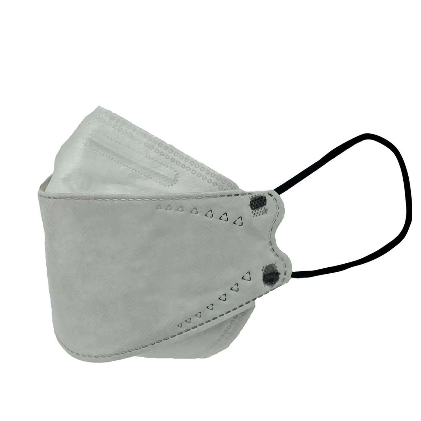 10 Pack Silver Breathable KF94 Face Mask, 3D Fish-Design Mouth Shields for Adult, 4-Layer Protective Face Masks with Adjustable Nose Clip - Image 2