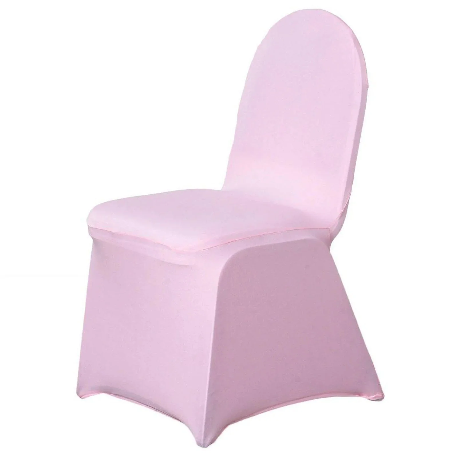 10 Pack Spandex Fitted Banquet Chair Covers Pink - Reusable Stretch Slip-On Slipcovers - Image 7