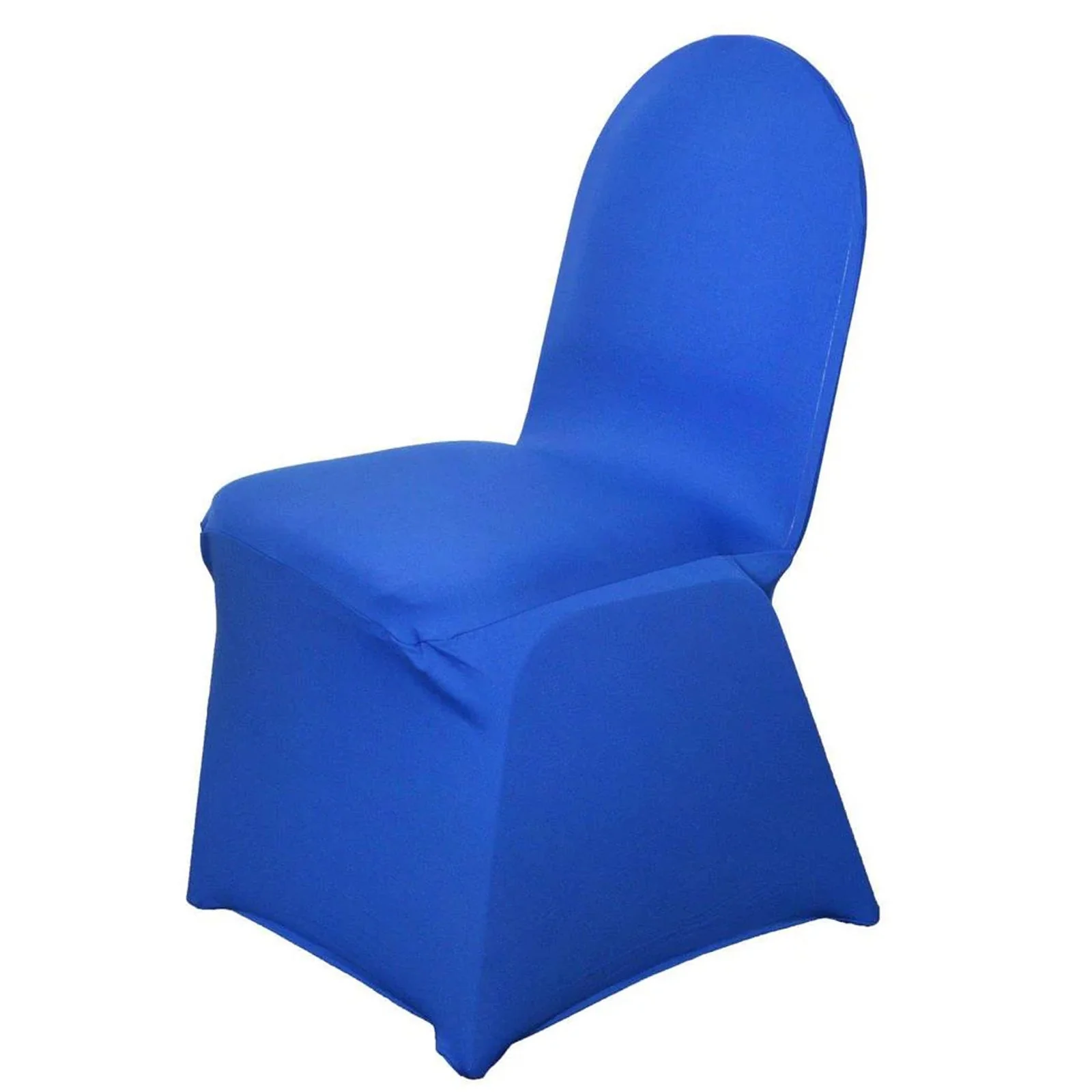 10 Pack Spandex Fitted Banquet Chair Covers Royal Blue - Reusable Stretch Slip-On Slipcovers - Image 7