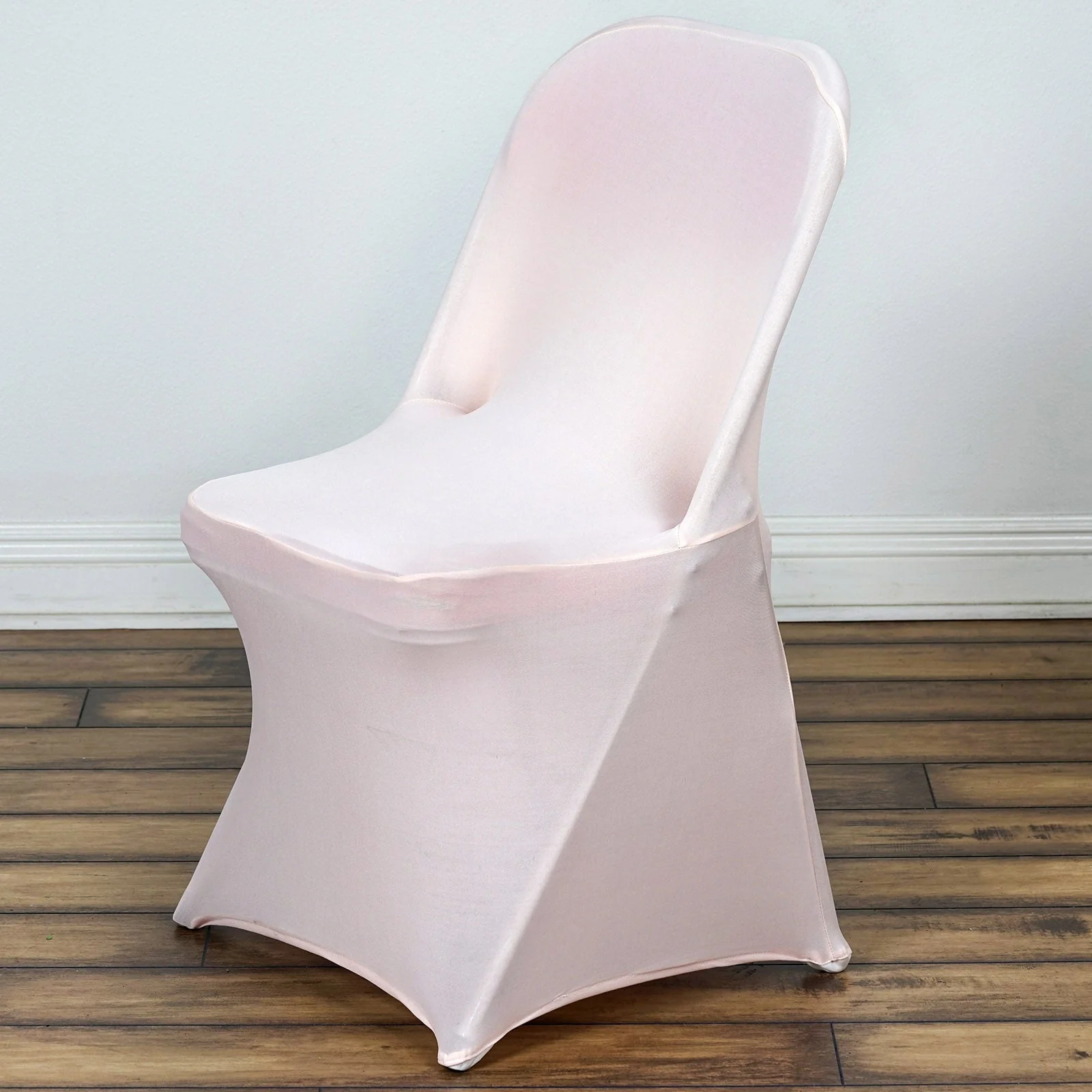 10 Pack Stretch Spandex Folding Chair Covers Blush - 160GSM Superior Durability with a Snug Fit Slipcovers - Image 2