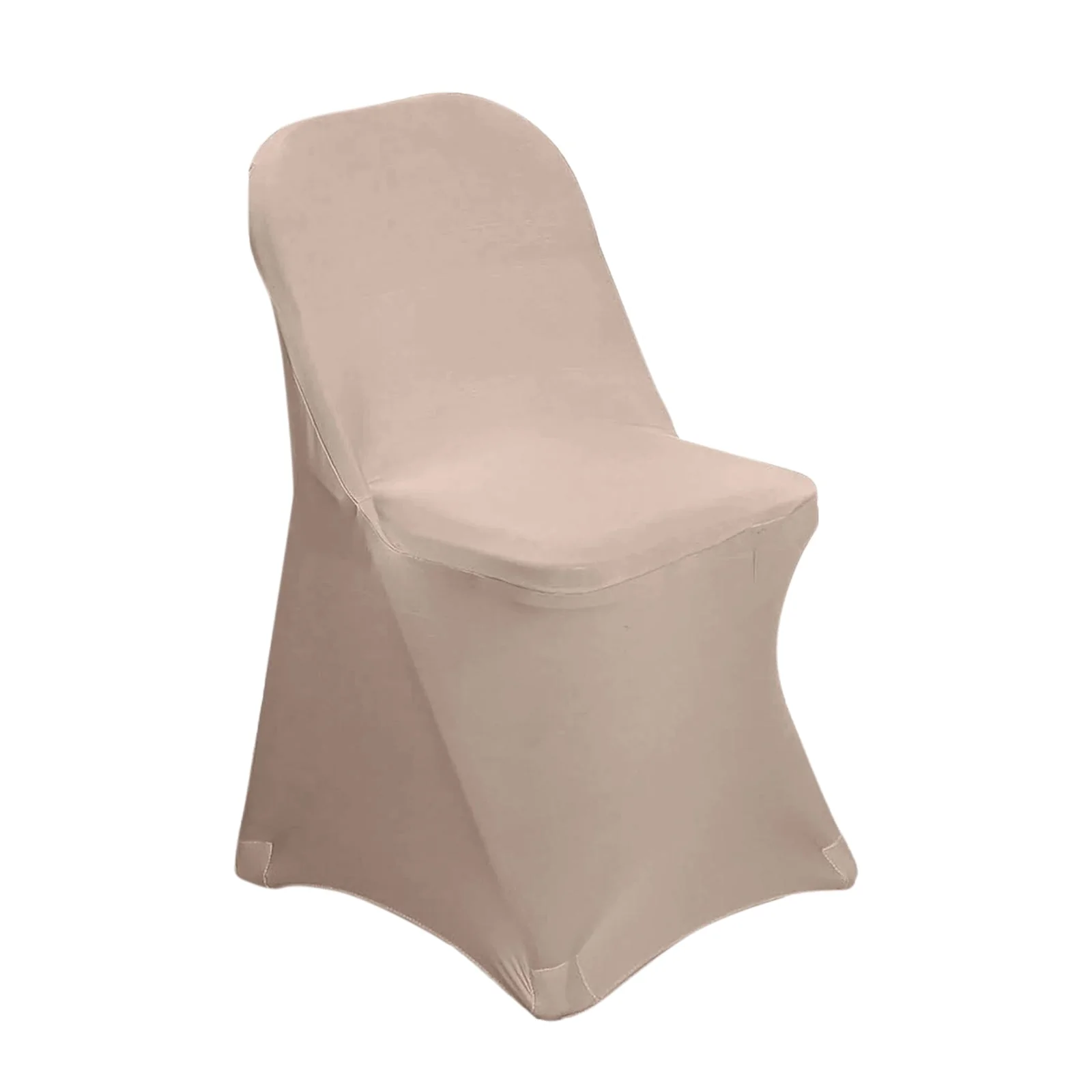 10 Pack Stretch Spandex Folding Chair Covers Nude - 160GSM Superior Durability with a Snug Fit Slipcovers - Image 7