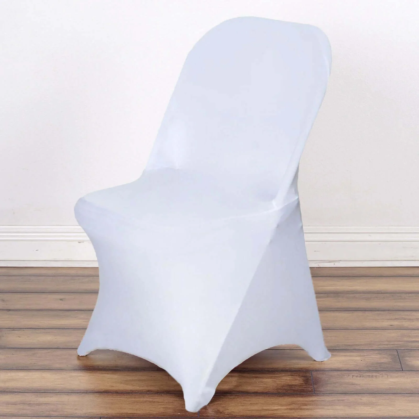 10 Pack Stretch Spandex Folding Chair Covers White - 160GSM Superior Durability with a Snug & Stylish Fit Slipcovers - Image 2
