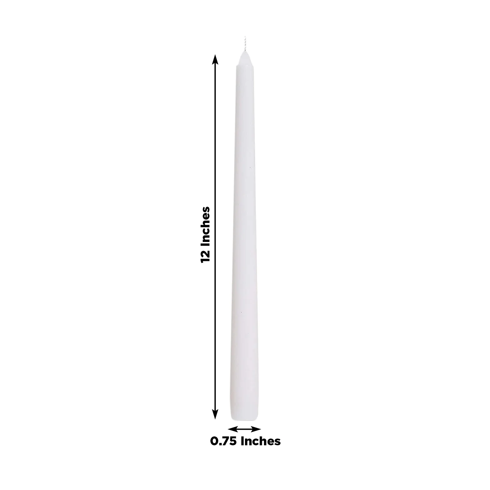 10-Pack Taper Candles 12" Premium Wax Design White - Unscented Candles for Stylish Settings - Image 3