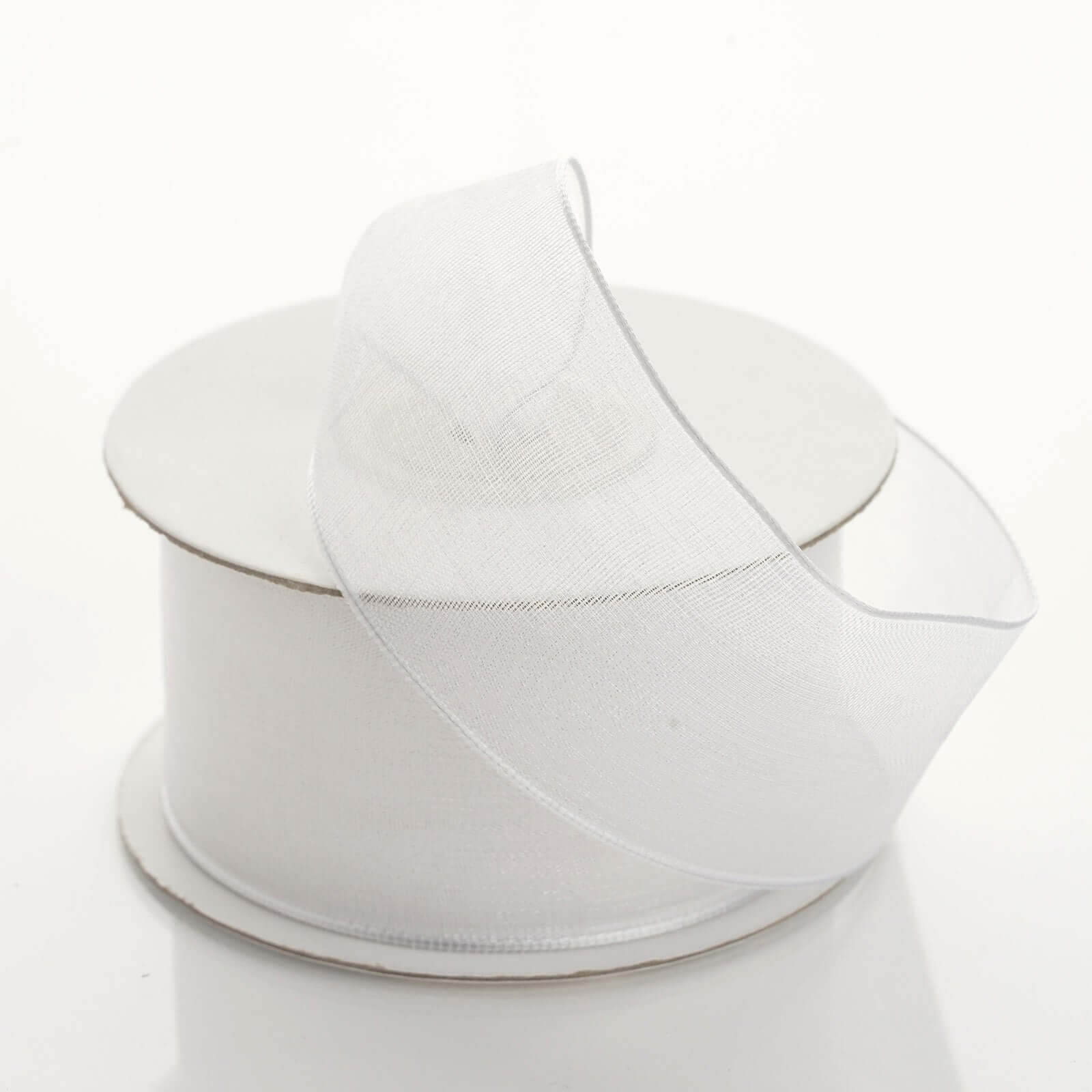 White Sheer Organza Wired Edge Ribbon 10 Yards 1.5" - Image 11