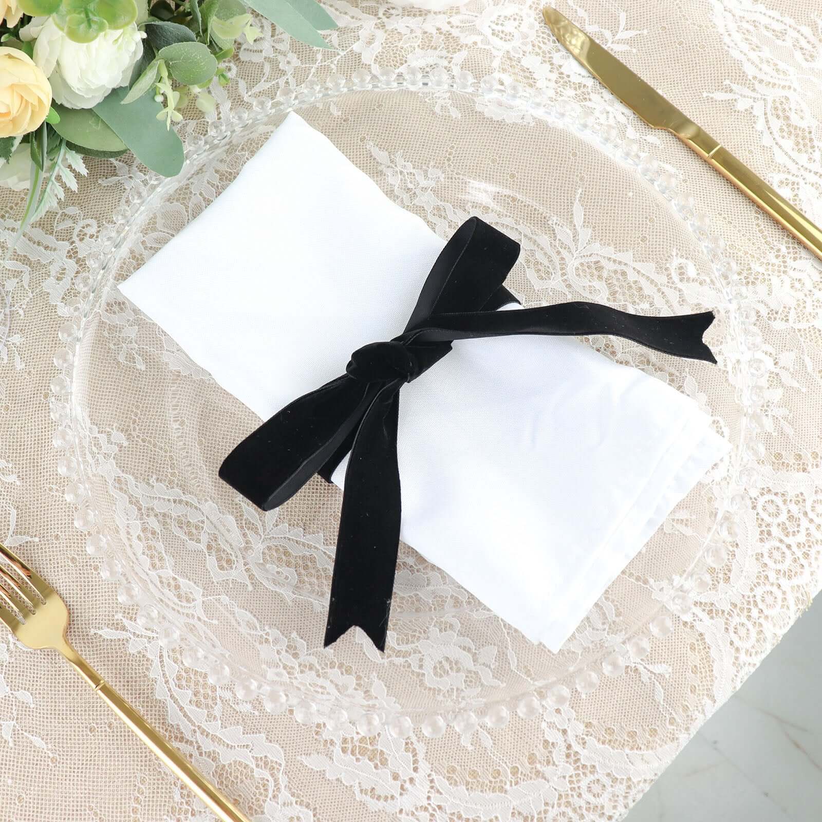Black Velvet Single Faced Ribbon Spool, DIY Craft Supplies, Velvet and Nylon Ribbon Roll 10 Yards 1" - Image 12