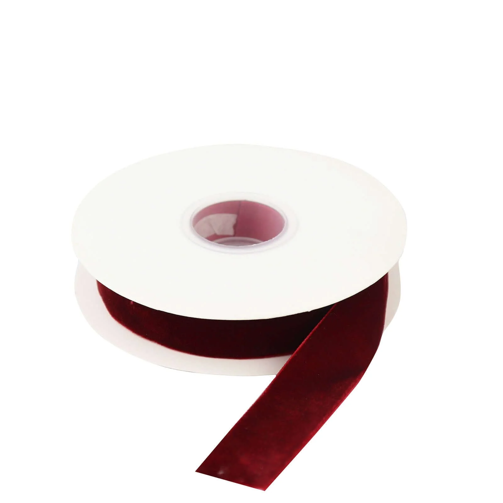 Burgundy Velvet Single Faced Ribbon Spool, DIY Craft Supplies, Velvet and Nylon Ribbon Roll 10 Yards 1" - Image 7