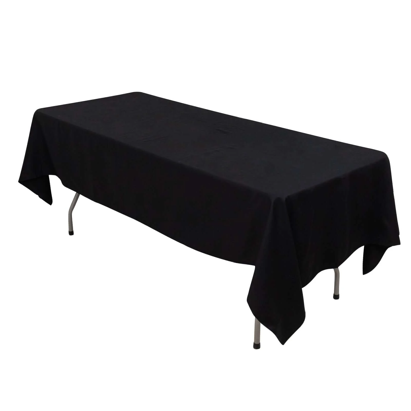 100% Cotton Rectangle Tablecloth 60"x102" Black Linen - Soft & Breathable Table Cover - Image 7
