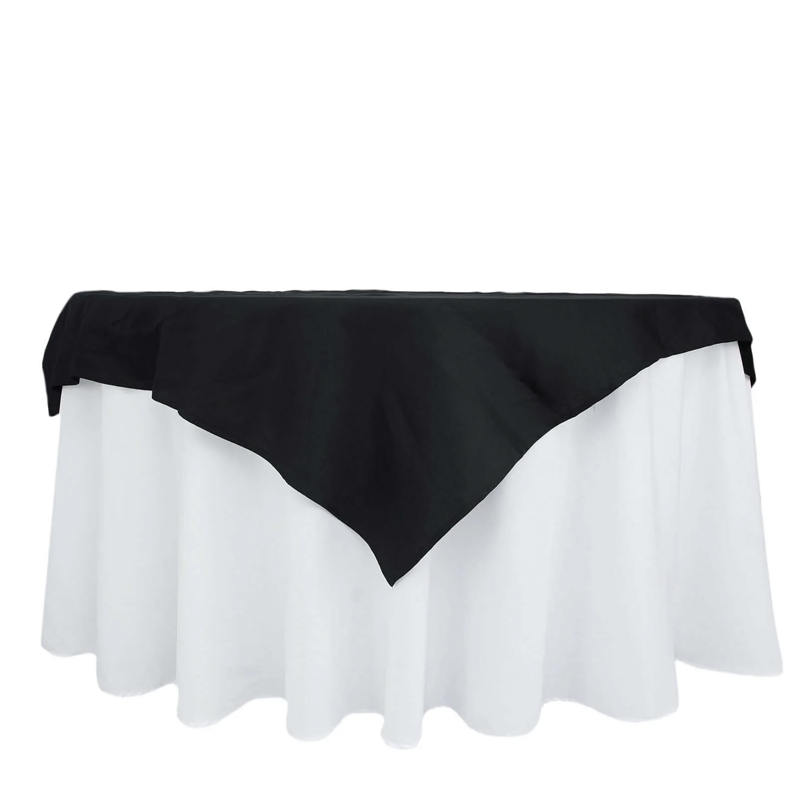 100% Cotton Square Table Overlay 54"x54" Black Linen - Soft & Breathable Table Topper - Image 7