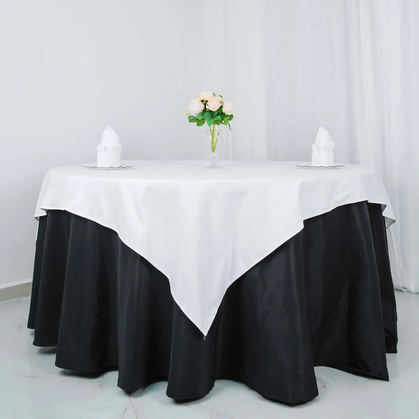 100% Cotton Square Table Overlay 70"x70" White Linen - Soft & Breathable Table Topper for Stylish Tablescapes - Image 2
