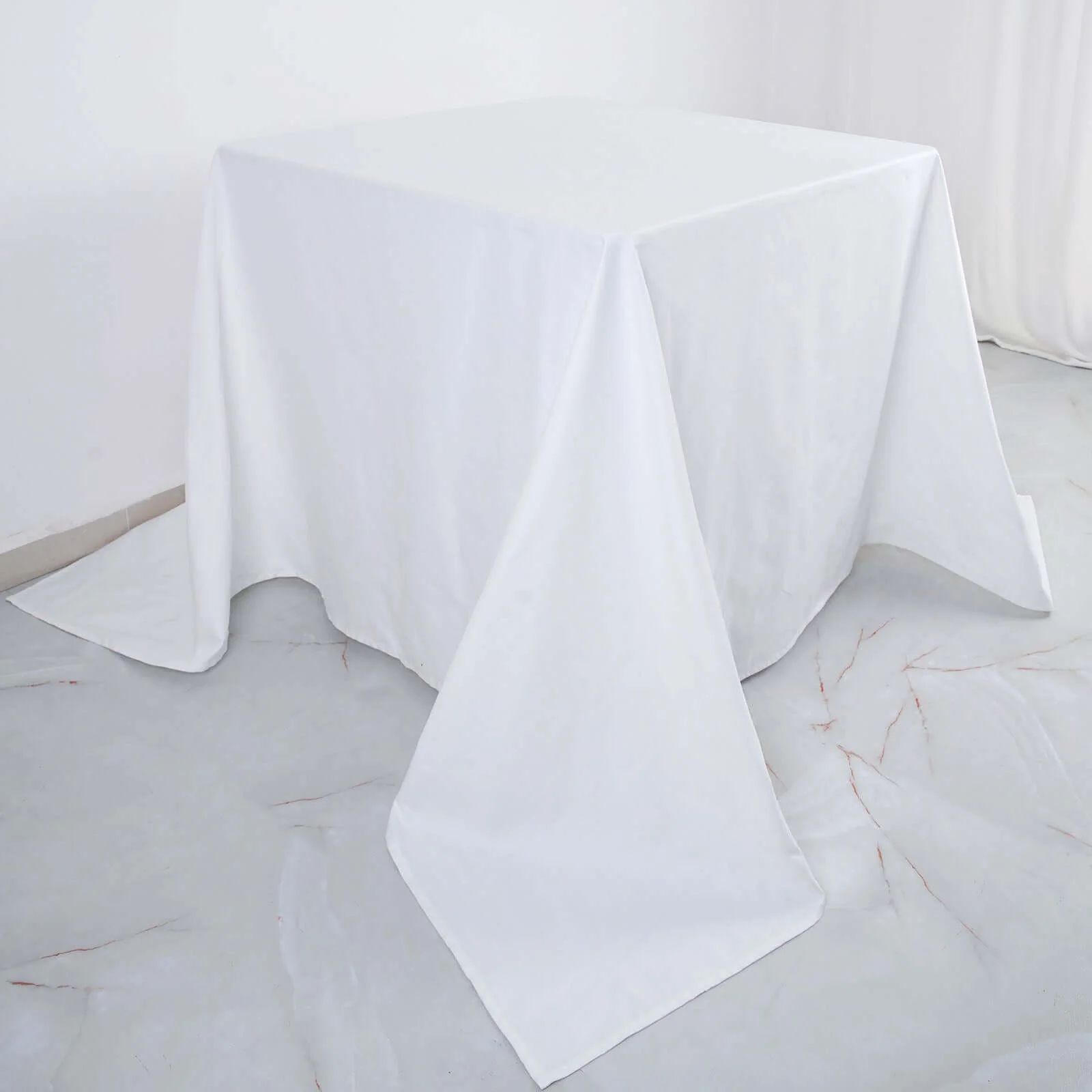 100% Cotton Square Tablecloth 90"x90" White Linen - Soft & Breathable Table Cover for Stylish Tablescapes - Image 6