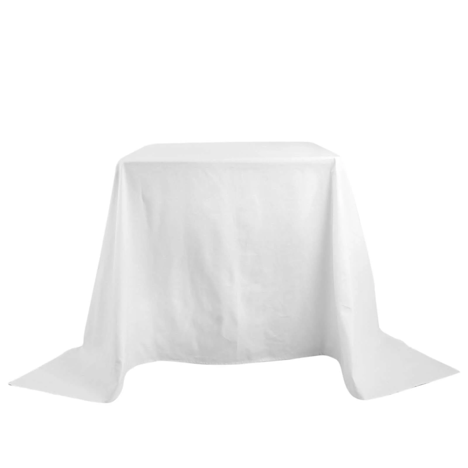 100% Cotton Square Tablecloth 90"x90" White Linen - Soft & Breathable Table Cover for Stylish Tablescapes - Image 7