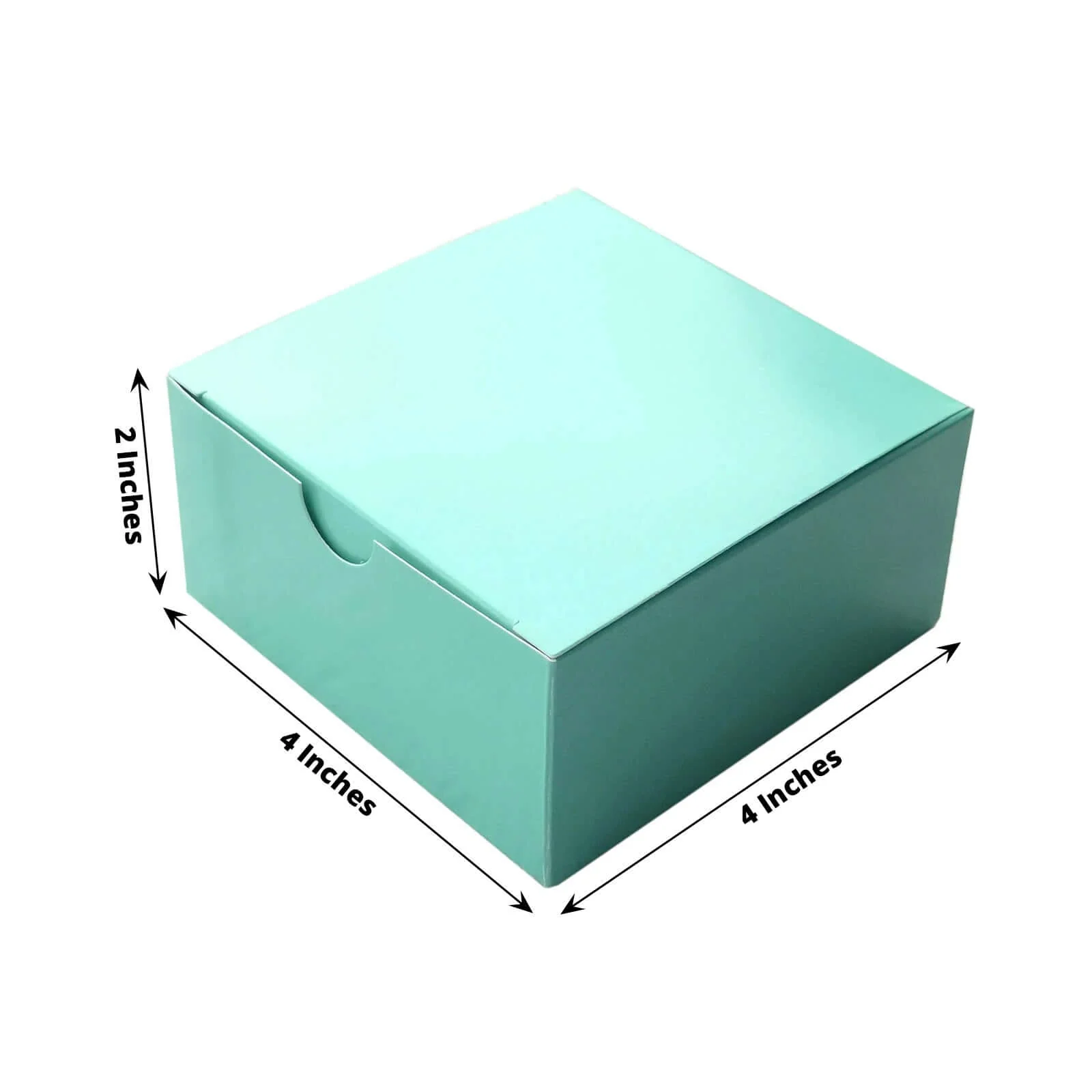 100 Pack Turquoise Cake Cupcake Party Favor Gift Boxes, DIY 4"x4"x2" - Image 3