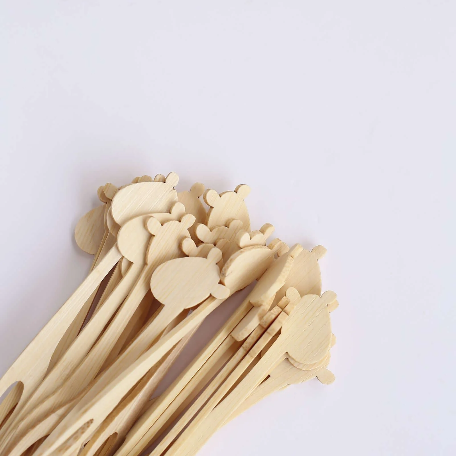 100-Pack Bamboo Mini Forks 4", Double Pronged Giraffe Design Natural Biodegradable Cocktail Picks - Eco Friendly Disposable Party Supplies - Image 10