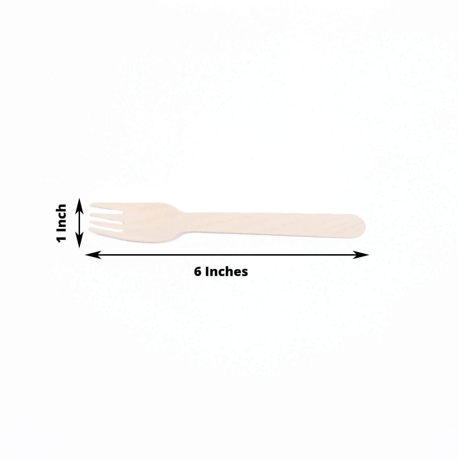 100-Pack Birchwood Forks 6" Natural - Eco Friendly Disposable Wooden Cutlery for BBQs, Picnics & Rustic-Themed Events - Image 3