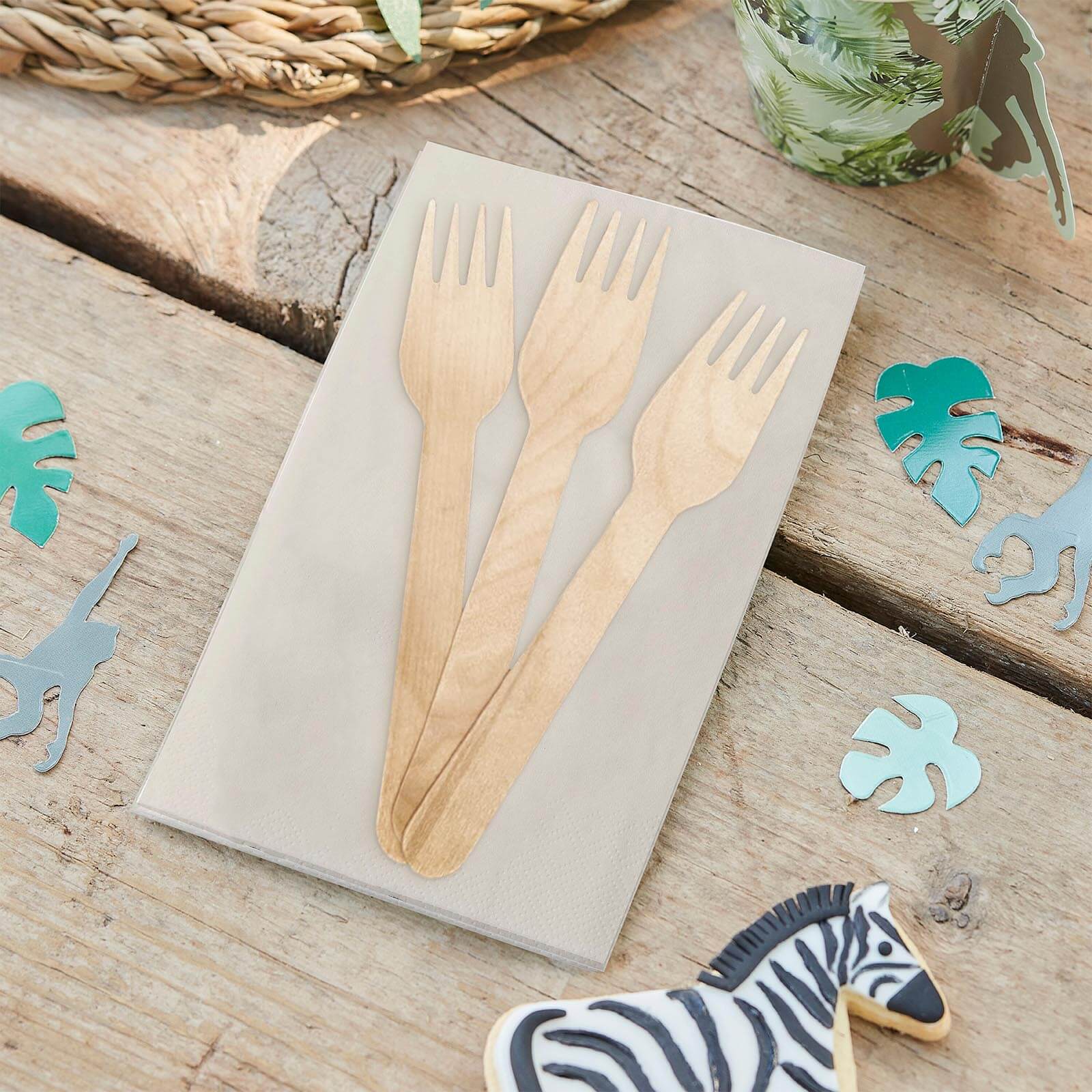 100-Pack Birchwood Forks 6" Natural - Eco Friendly Disposable Wooden Cutlery for BBQs, Picnics & Rustic-Themed Events - Image 6