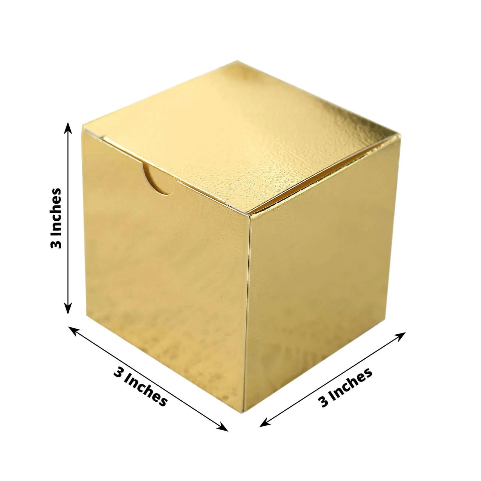100 Pack Easy DIY Gold Party Or Shower Favor Candy Gift Boxes - 3" - Image 3
