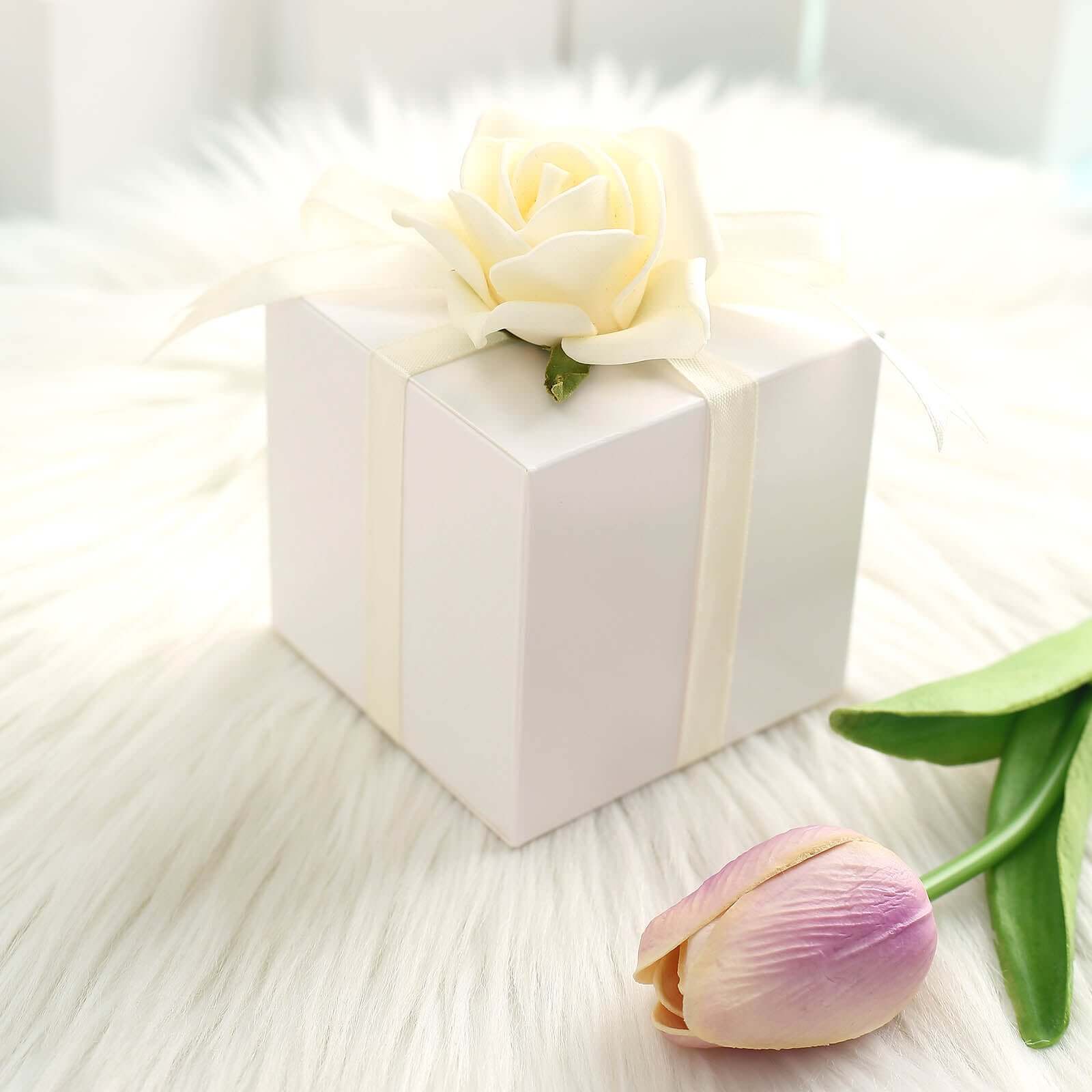 100 Pack Easy DIY White Party Or Shower Favor Candy Gift Boxes 3" - Image 8