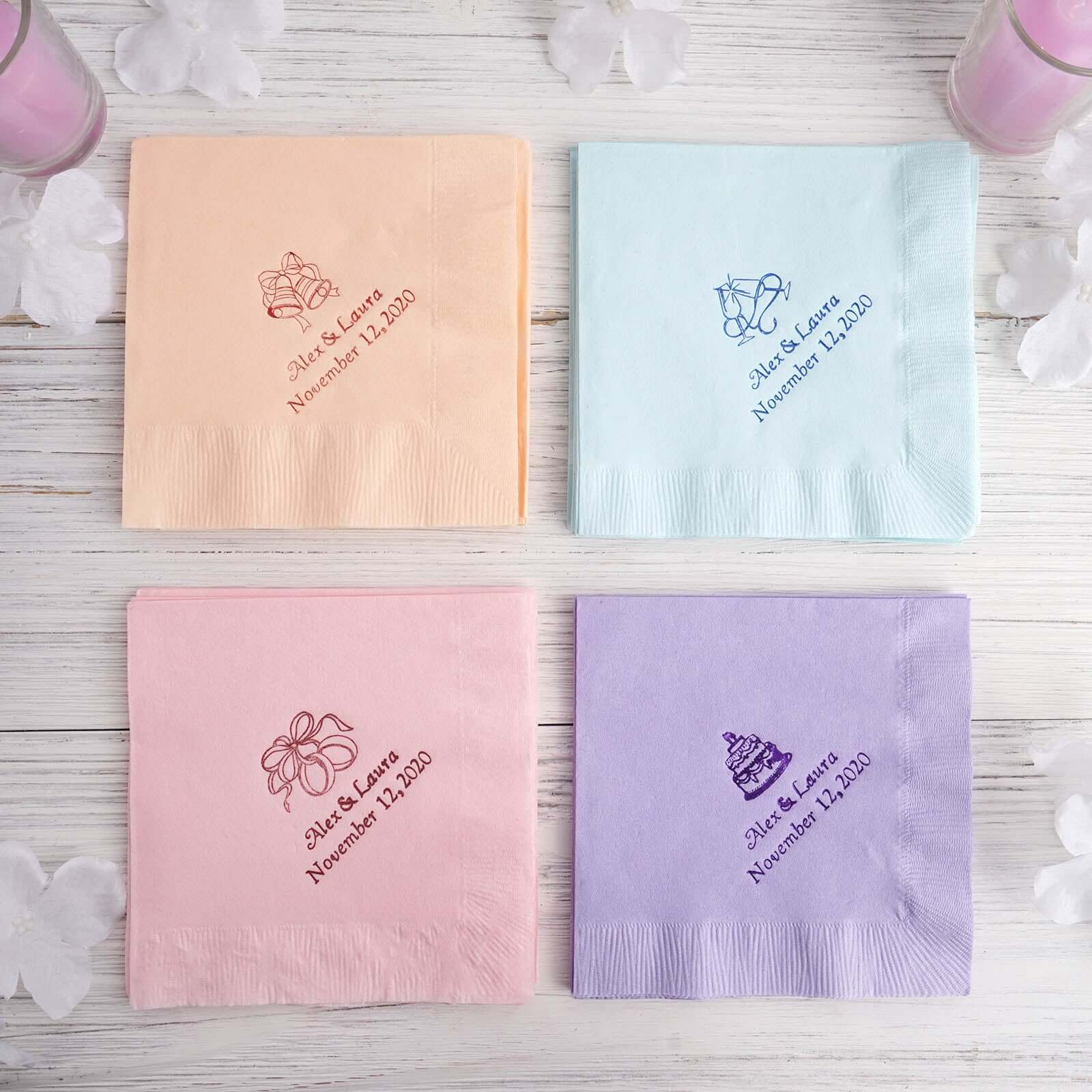 100-Pack Paper Cocktail Napkins Personalized Large Emblem - Custom Napkins for Special Occasions - Image 17