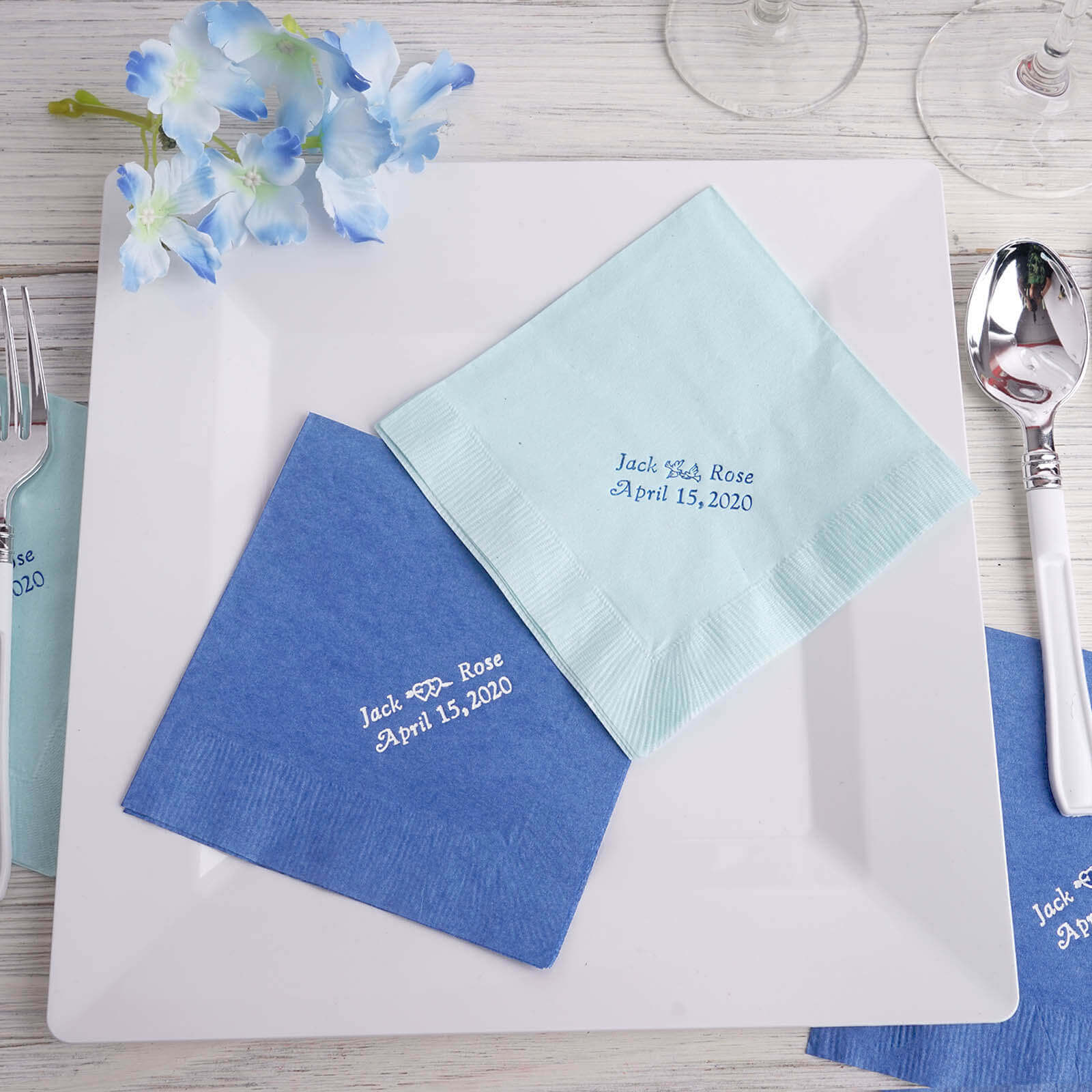 100-Pack Paper Cocktail Napkins Personalized Monogram - Custom Napkins for Parties - Image 9