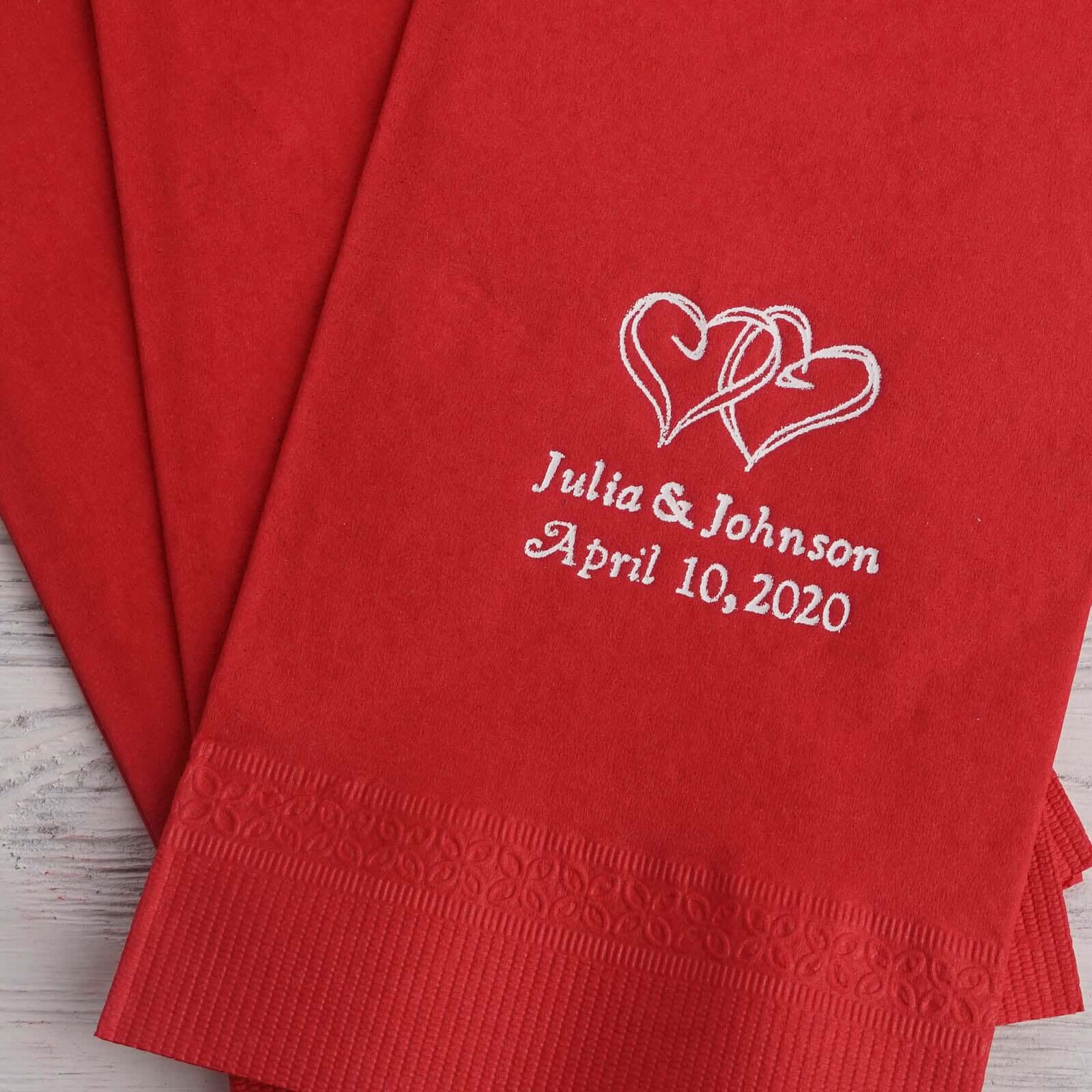 100-Pack Paper Dinner Napkins Personalized Large Emblem - Custom Wedding Napkins for Events - Image 11