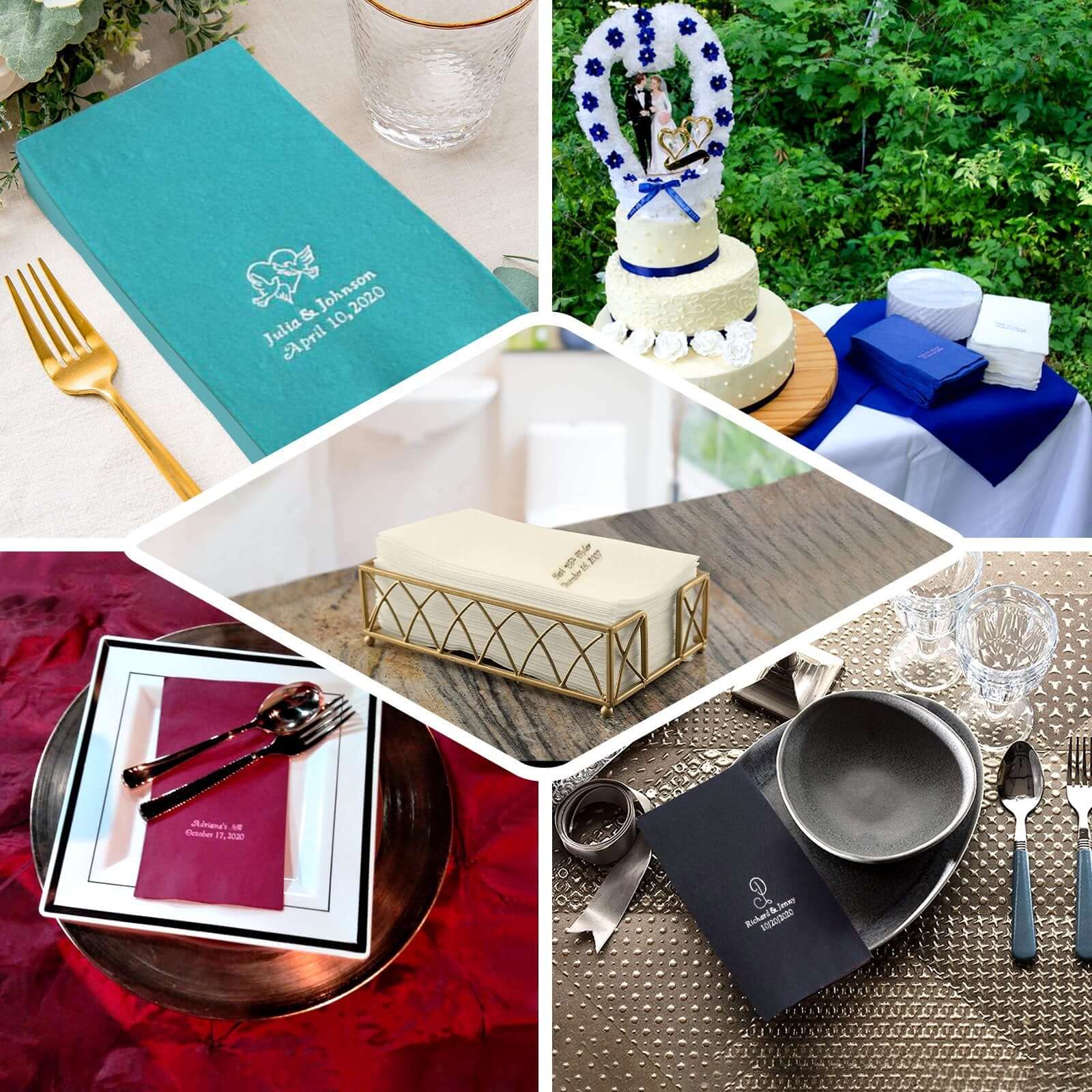 100-Pack Paper Dinner Napkins Personalized Monogram - Custom Wedding Napkins for Special Occasions - Image 5