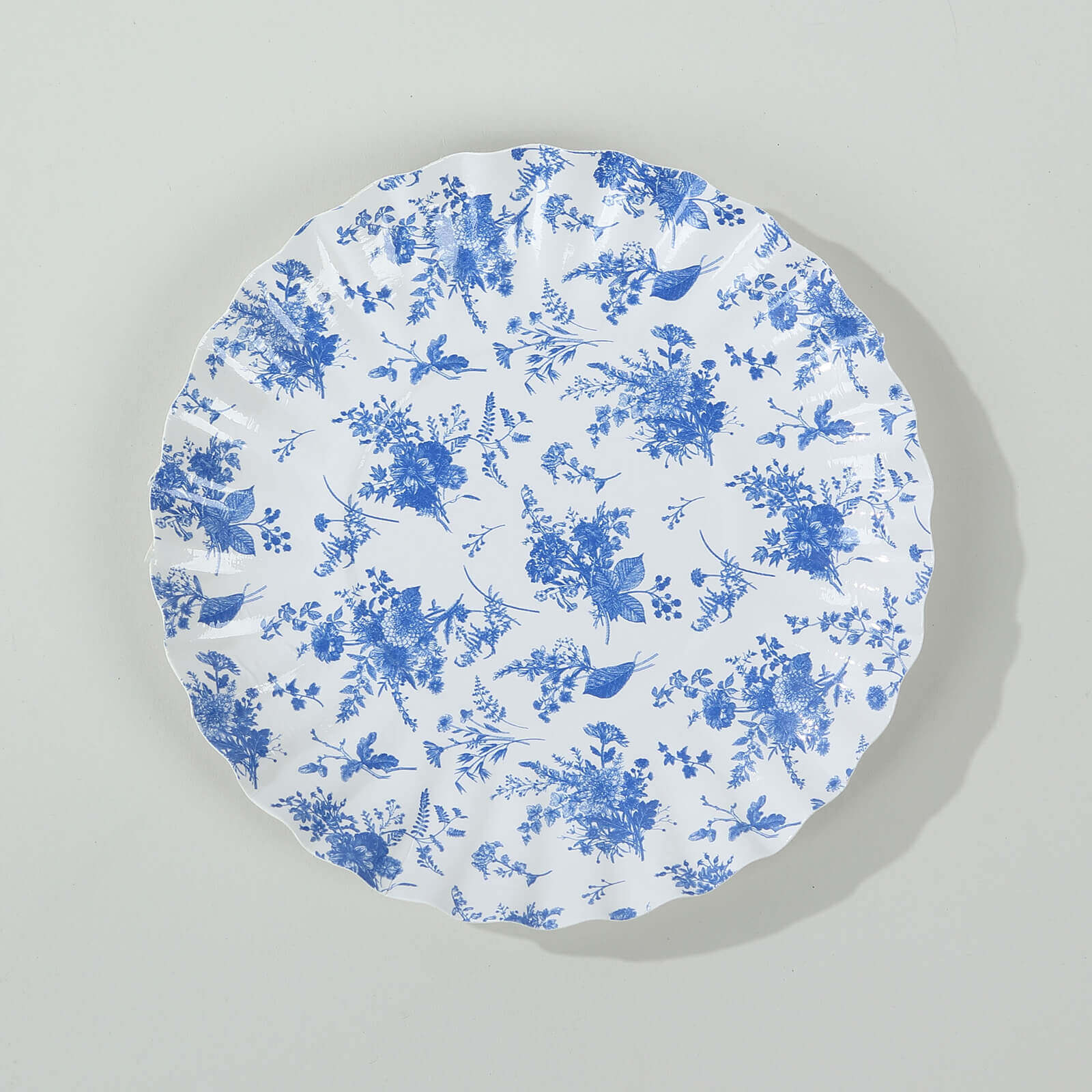 100-Pack Paper Round Plates 3.5" White with Blue French Toile Design & Scalloped Rim - 250GSM Disposable Mini Dessert Party Plates for Tapas, Appetizers & Finger Foods - Image 14