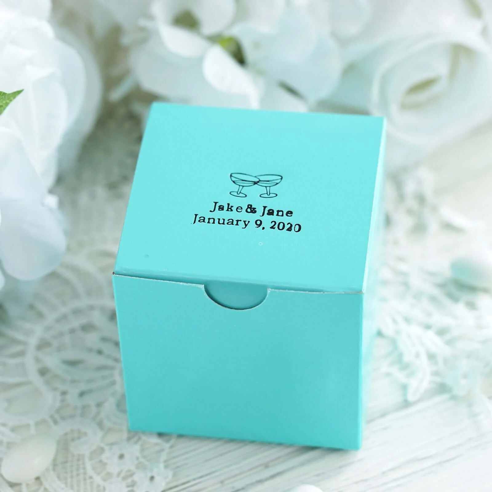 100 Pack Personalized Wedding Favor Gift Boxes, Mini Cupcake Boxes 3"x3"x3" - Image 2