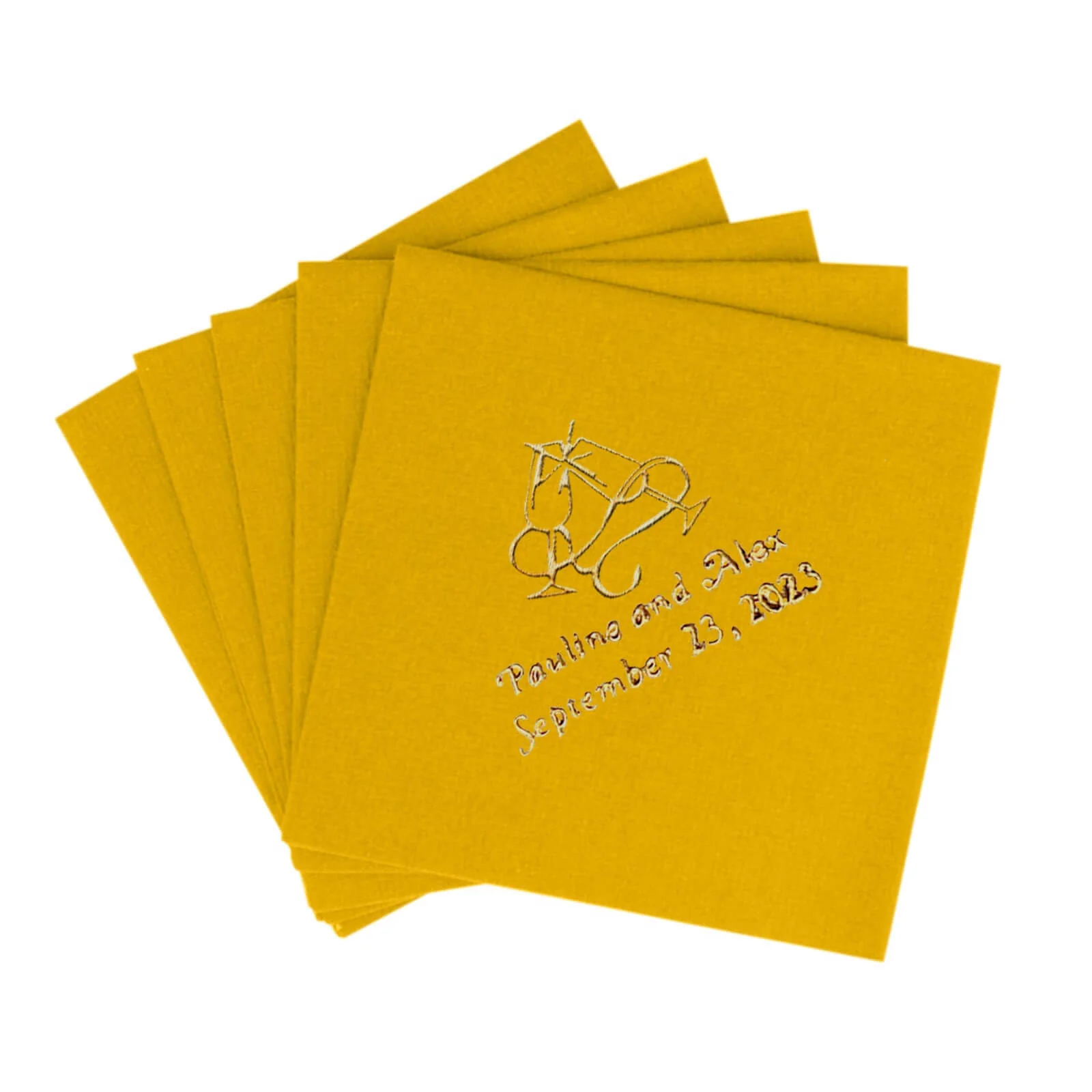 100-Pack Soft Airlaid Paper Beverage Napkins Personalized Large Emblem - Highly Absorbent Custom Napkins - Image 13