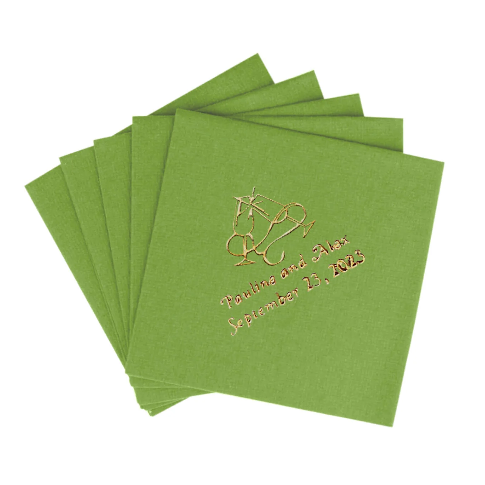 100-Pack Soft Airlaid Paper Beverage Napkins Personalized Large Emblem - Highly Absorbent Custom Napkins - Image 17