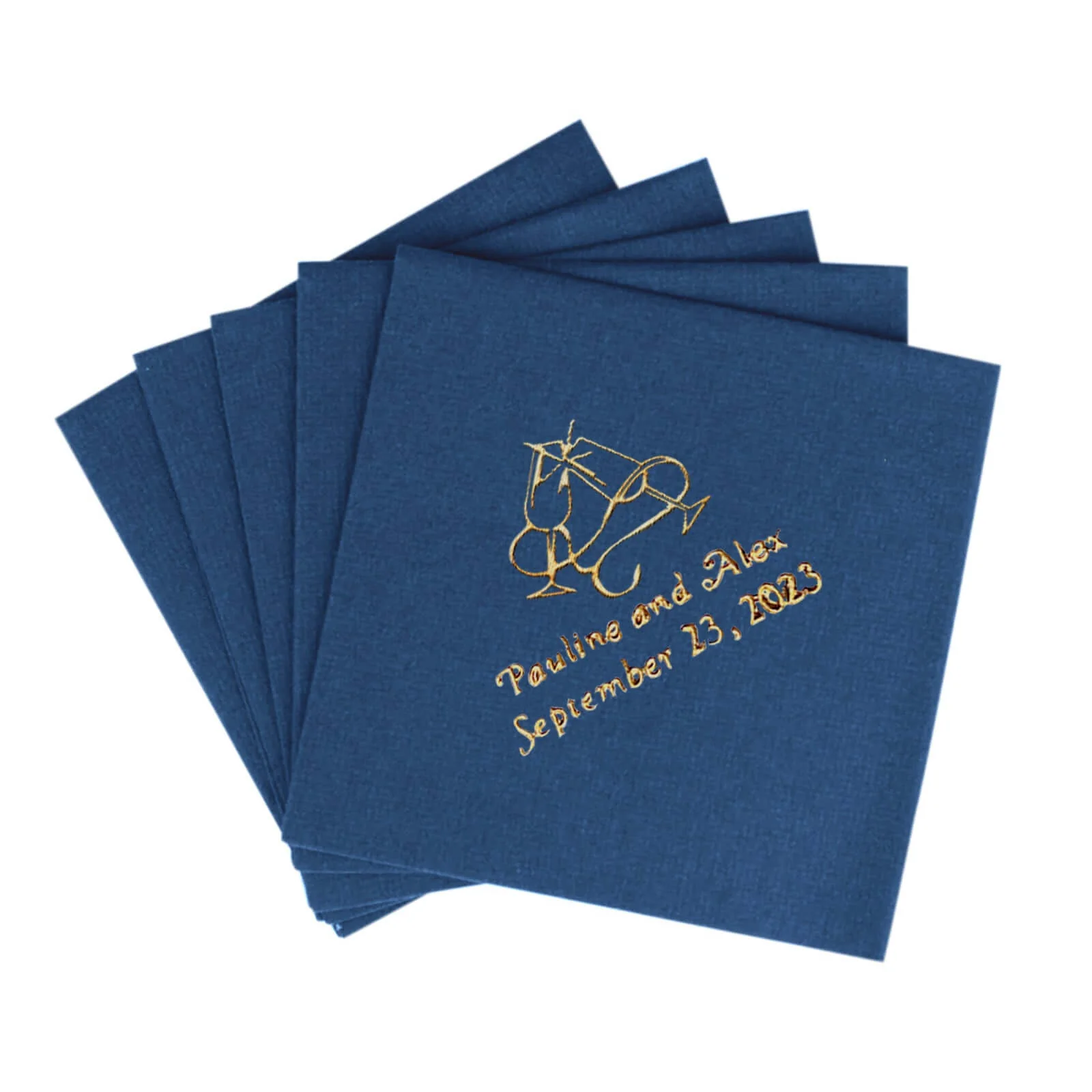 100-Pack Soft Airlaid Paper Beverage Napkins Personalized Large Emblem - Highly Absorbent Custom Napkins - Image 20