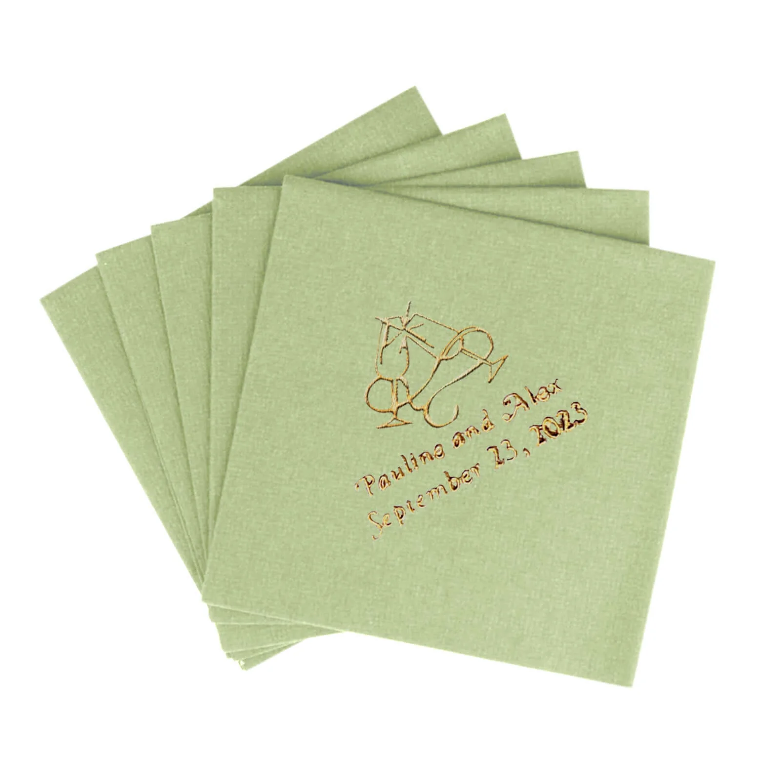 100-Pack Soft Airlaid Paper Beverage Napkins Personalized Large Emblem - Highly Absorbent Custom Napkins - Image 22