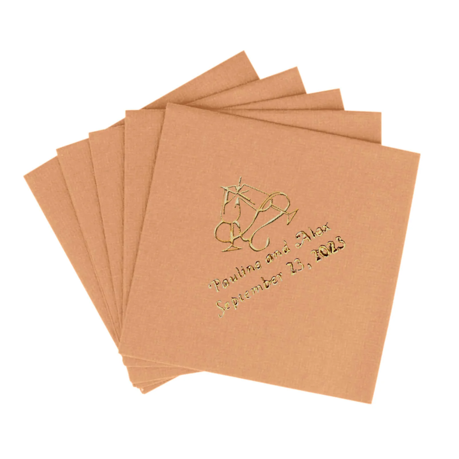 100-Pack Soft Airlaid Paper Beverage Napkins Personalized Large Emblem - Highly Absorbent Custom Napkins - Image 26