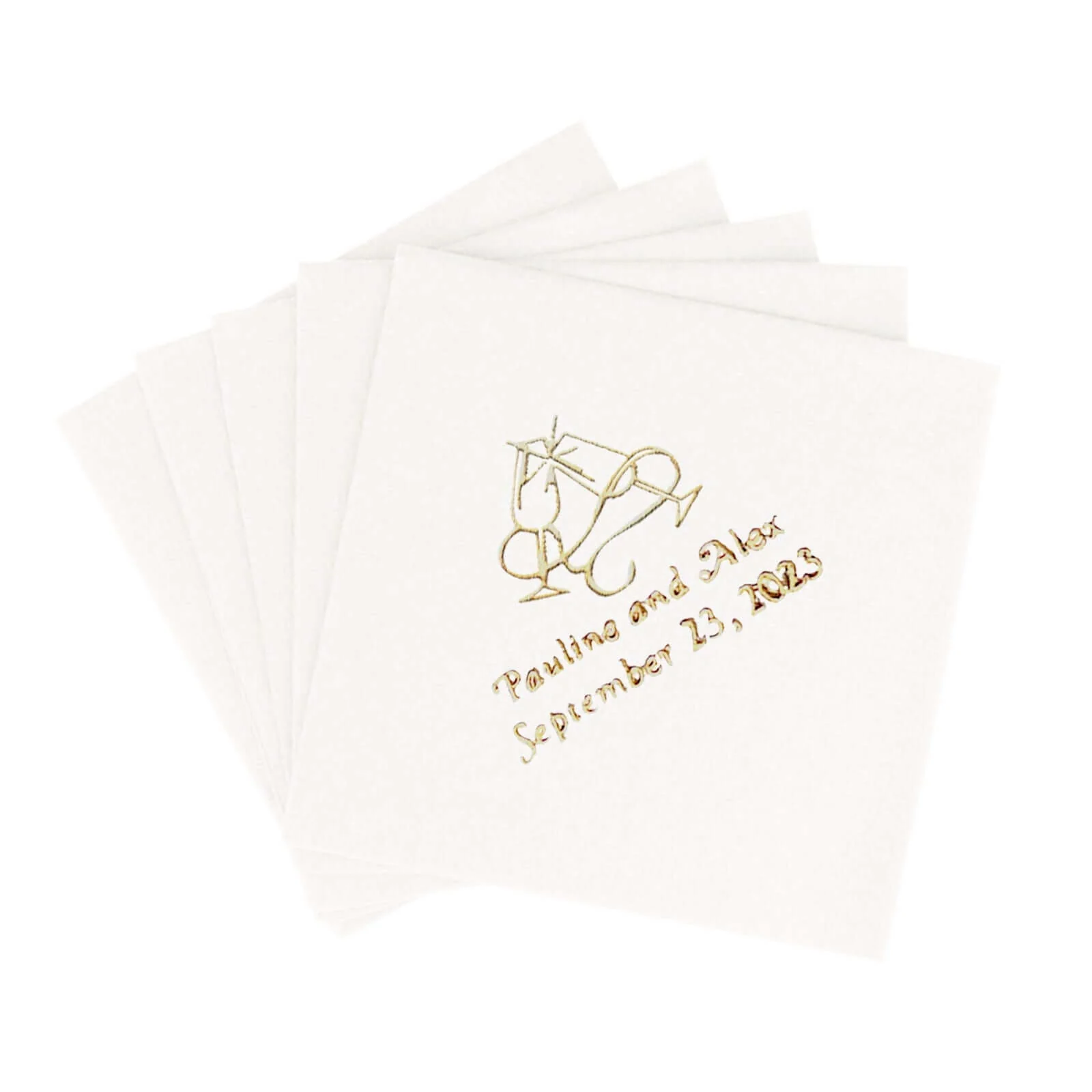 100-Pack Soft Airlaid Paper Beverage Napkins Personalized Large Emblem - Highly Absorbent Custom Napkins - Image 28