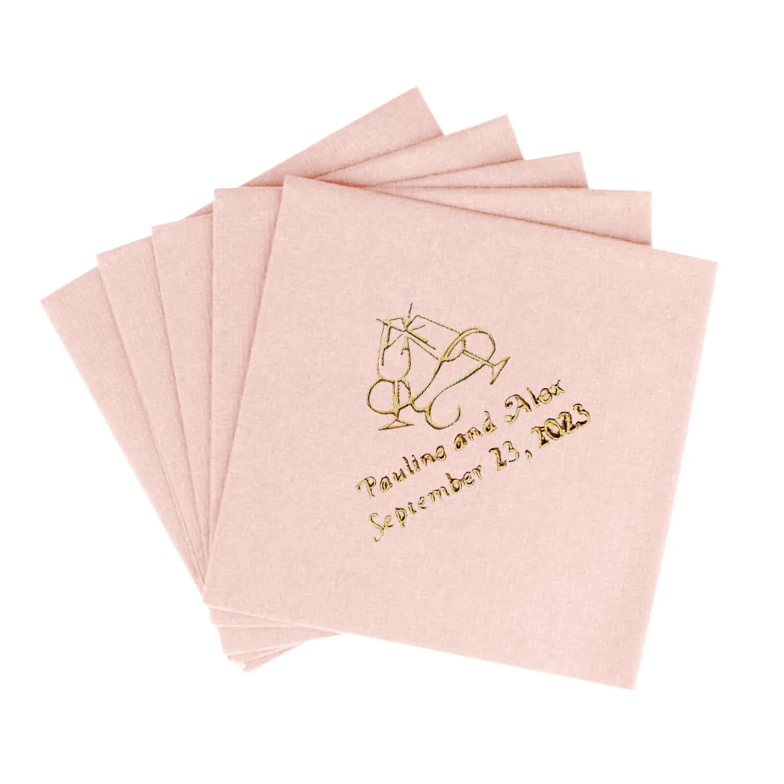 100-Pack Soft Airlaid Paper Beverage Napkins Personalized Large Emblem - Highly Absorbent Custom Napkins - Image 3