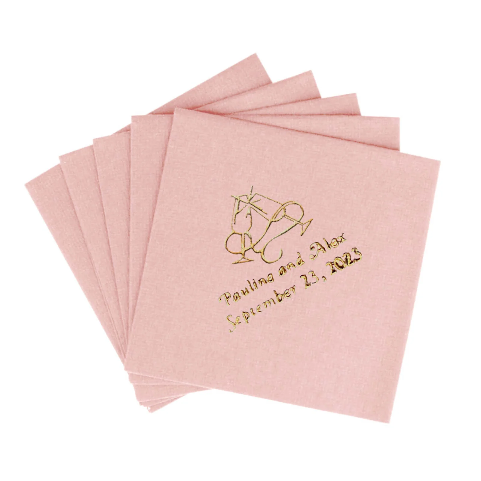 100-Pack Soft Airlaid Paper Beverage Napkins Personalized Large Emblem - Highly Absorbent Custom Napkins - Image 5