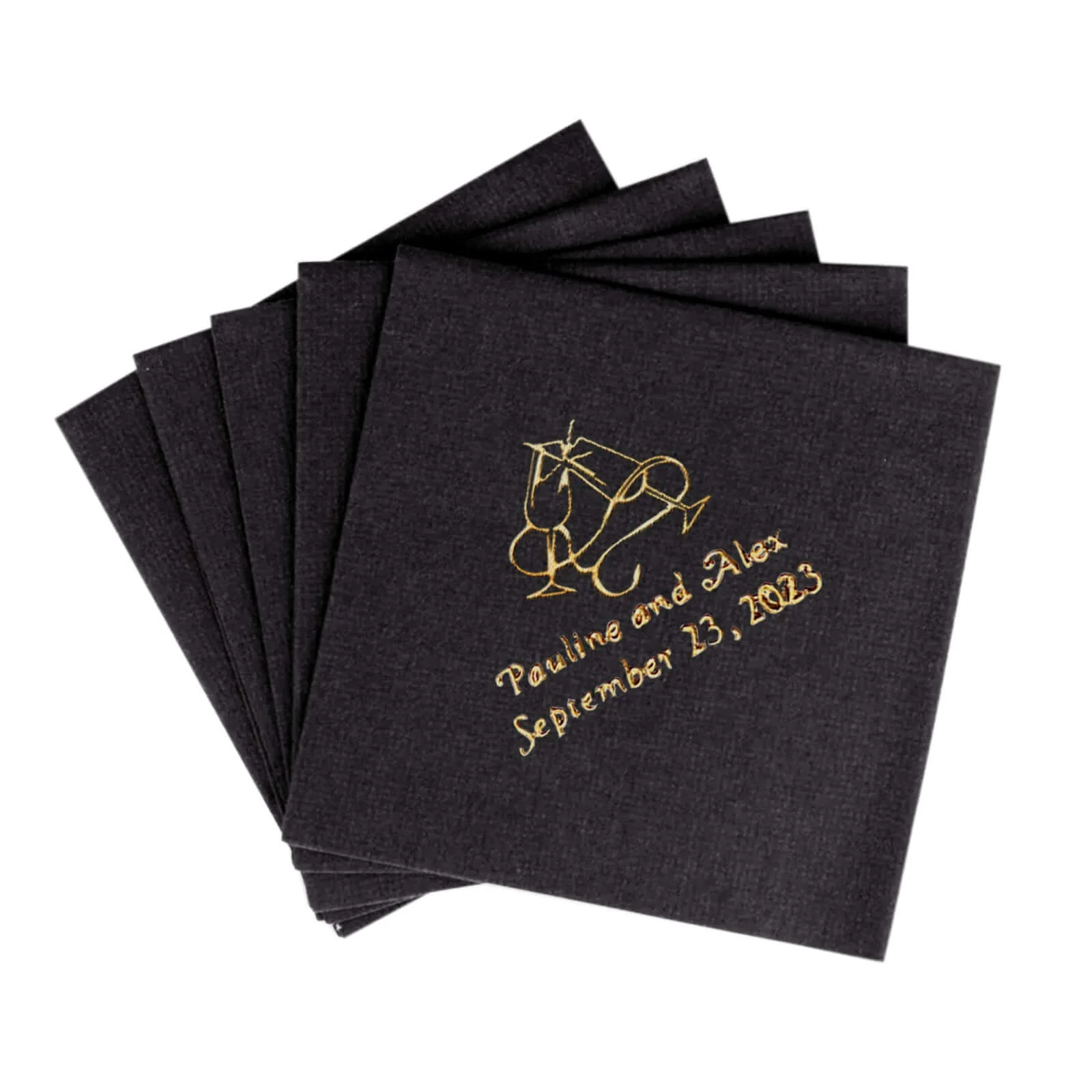 100-Pack Soft Airlaid Paper Beverage Napkins Personalized Large Emblem - Highly Absorbent Custom Napkins - Image 9