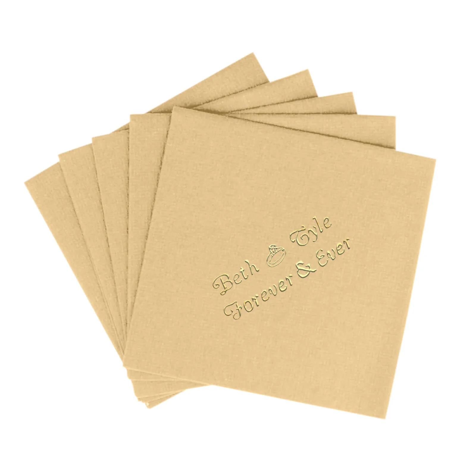 100-Pack Soft Airlaid Paper Beverage Napkins Personalized Small Emblem - Highly Absorbent Custom Napkins - Image 18