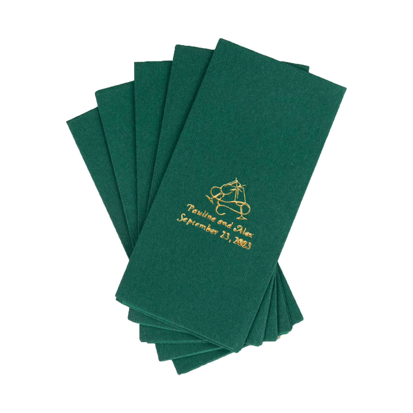 100-Pack Soft Airlaid Paper Dinner Napkins Personalized Large Emblem - Custom Highly Absorbent Party Napkins - Image 14