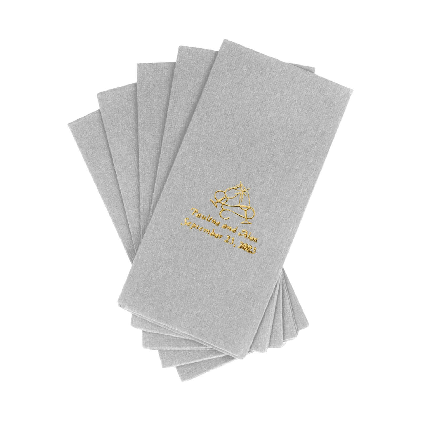 100-Pack Soft Airlaid Paper Dinner Napkins Personalized Large Emblem - Custom Highly Absorbent Party Napkins - Image 24