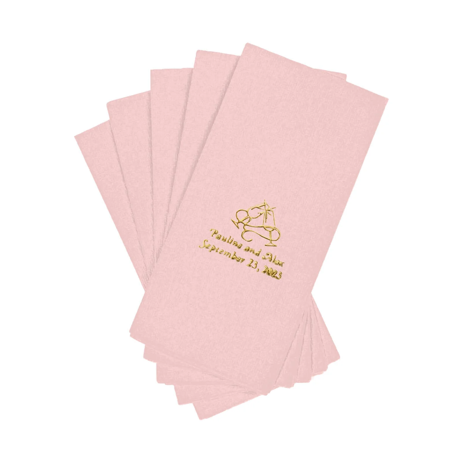 100-Pack Soft Airlaid Paper Dinner Napkins Personalized Large Emblem - Custom Highly Absorbent Party Napkins - Image 4