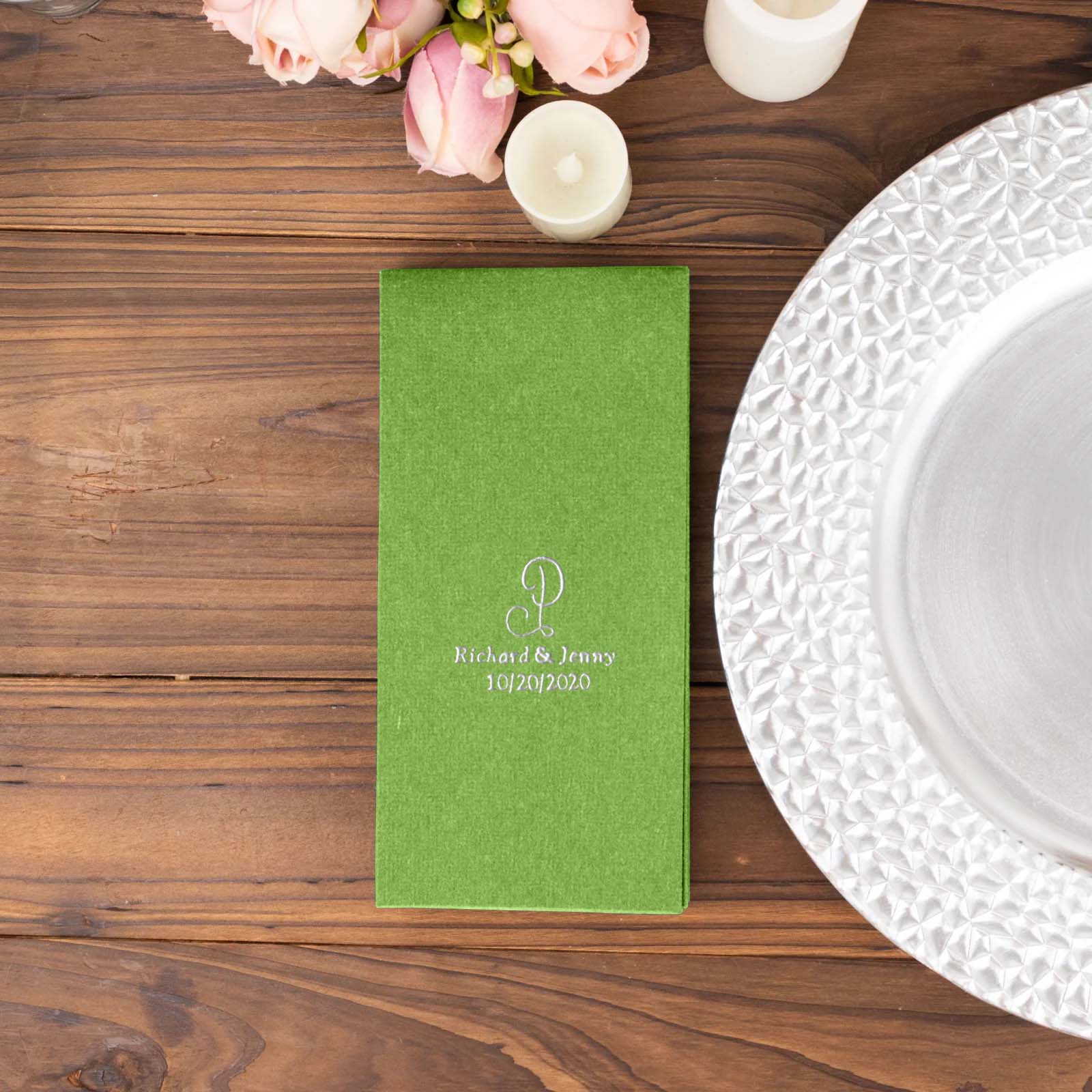100-Pack Soft Airlaid Paper Dinner Napkins Personalized Monogram - Custom Highly Absorbent Napkins for Events - Image 8