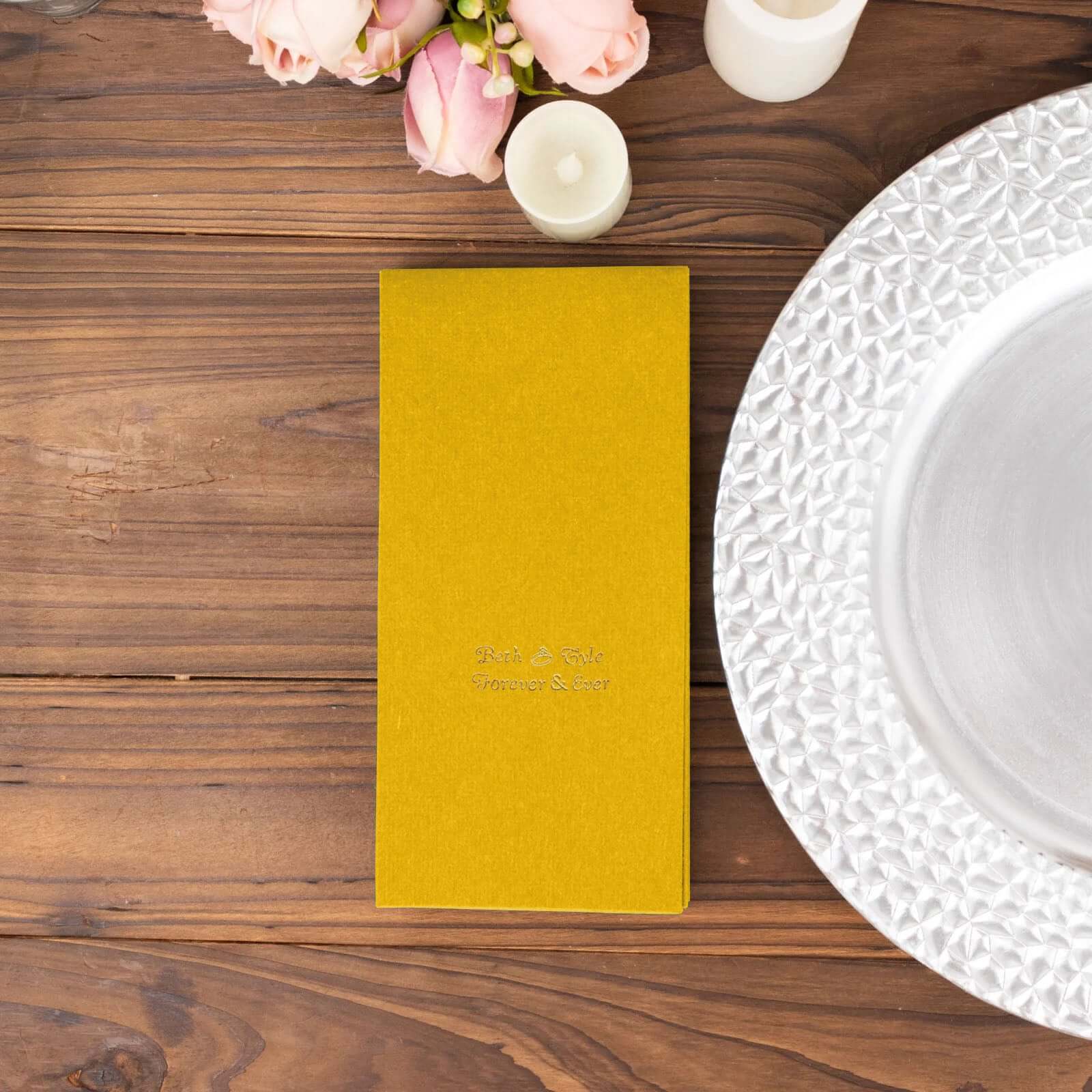 100-Pack Soft Airlaid Paper Dinner Napkins Personalized Small Emblem - Custom Highly Absorbent Party Napkins - Image 11