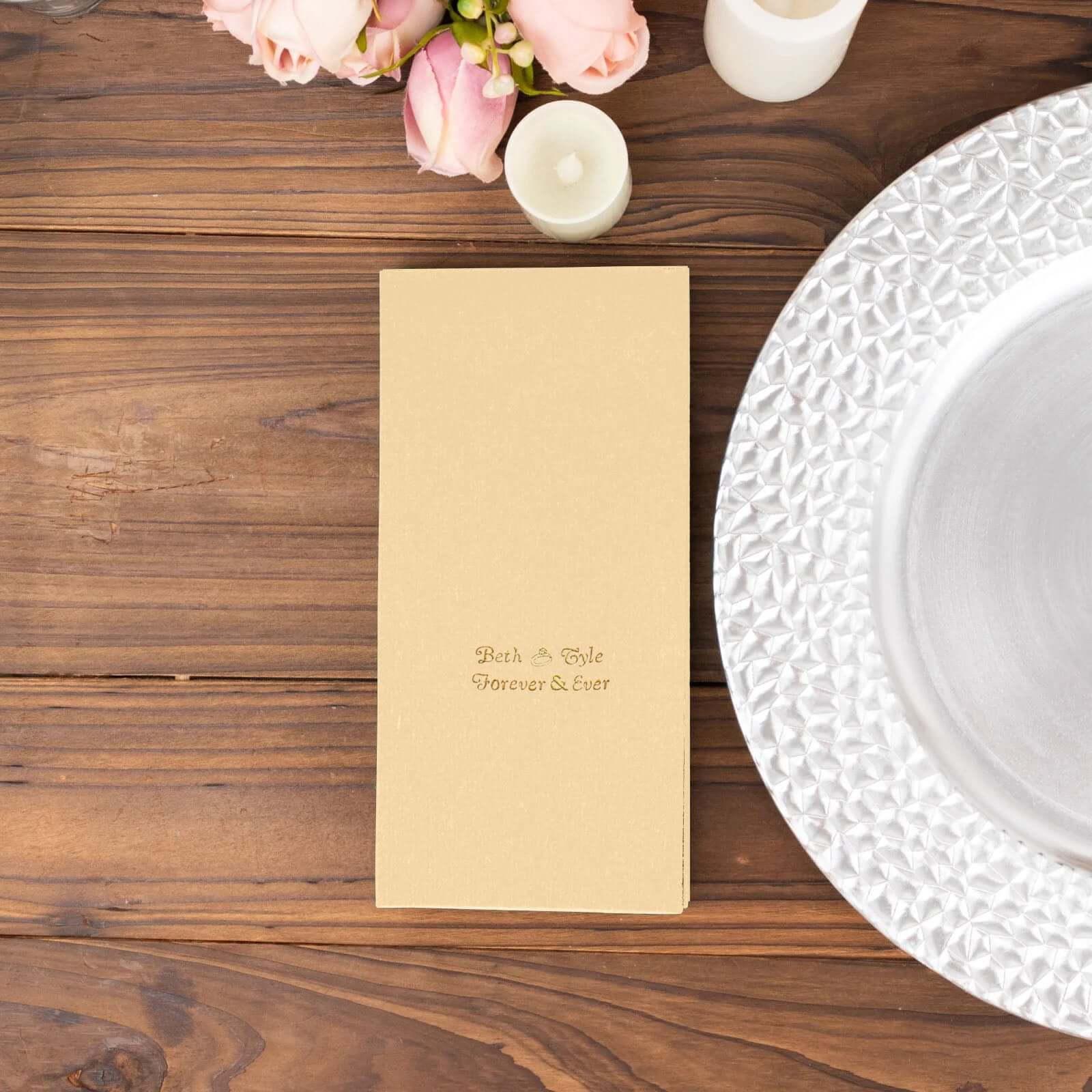 100-Pack Soft Airlaid Paper Dinner Napkins Personalized Small Emblem - Custom Highly Absorbent Party Napkins - Image 17