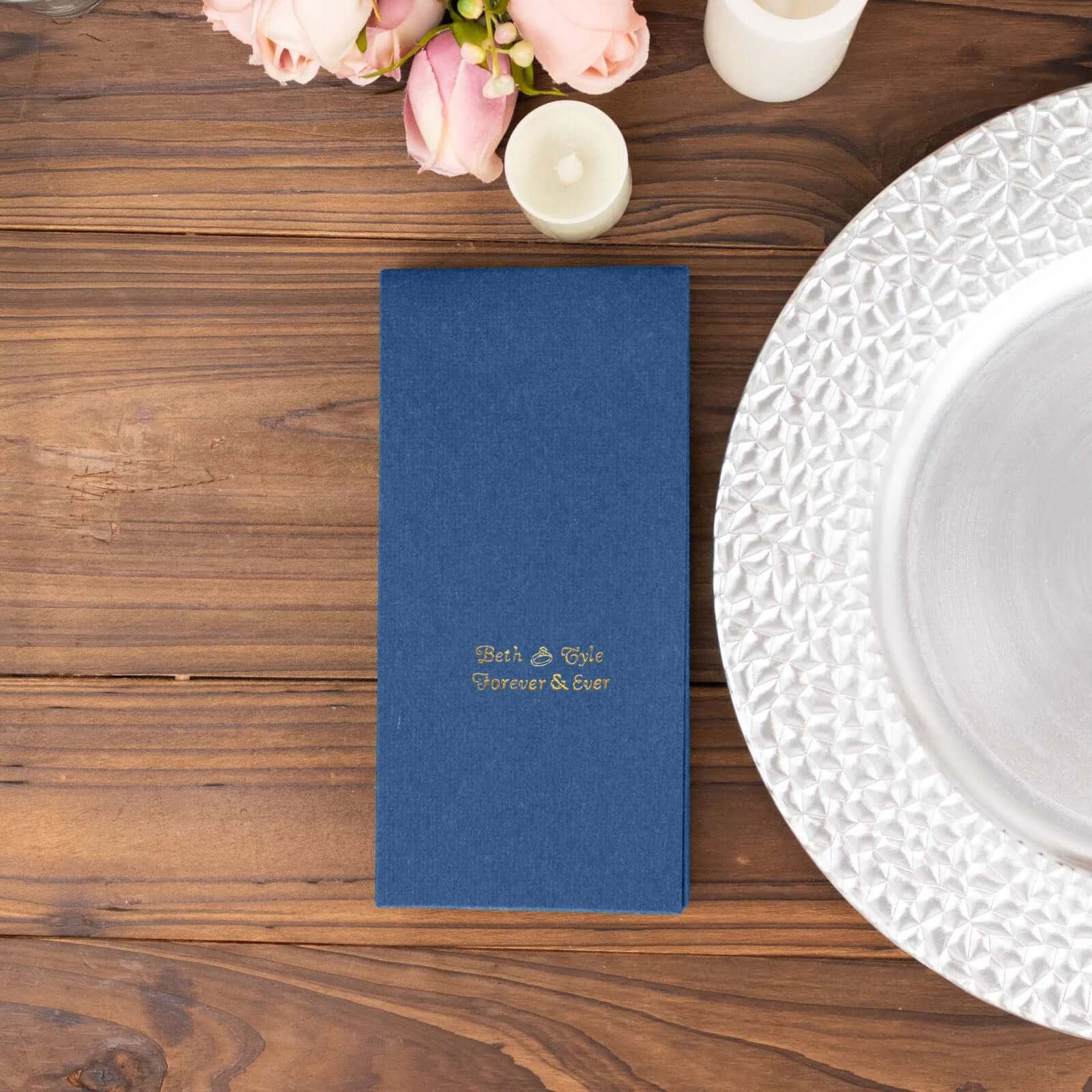 100-Pack Soft Airlaid Paper Dinner Napkins Personalized Small Emblem - Custom Highly Absorbent Party Napkins - Image 19