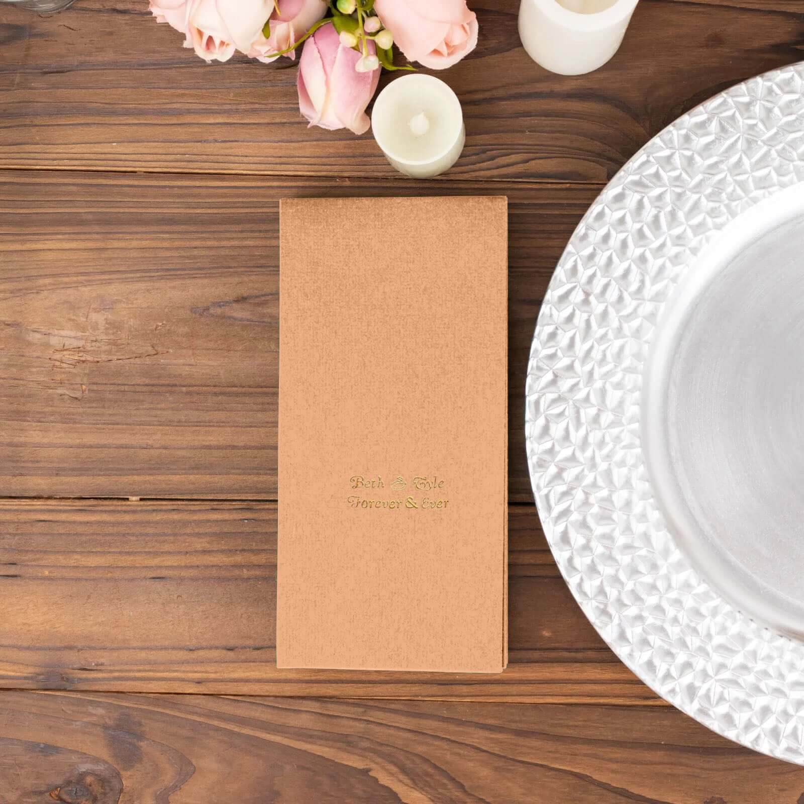 100-Pack Soft Airlaid Paper Dinner Napkins Personalized Small Emblem - Custom Highly Absorbent Party Napkins - Image 25
