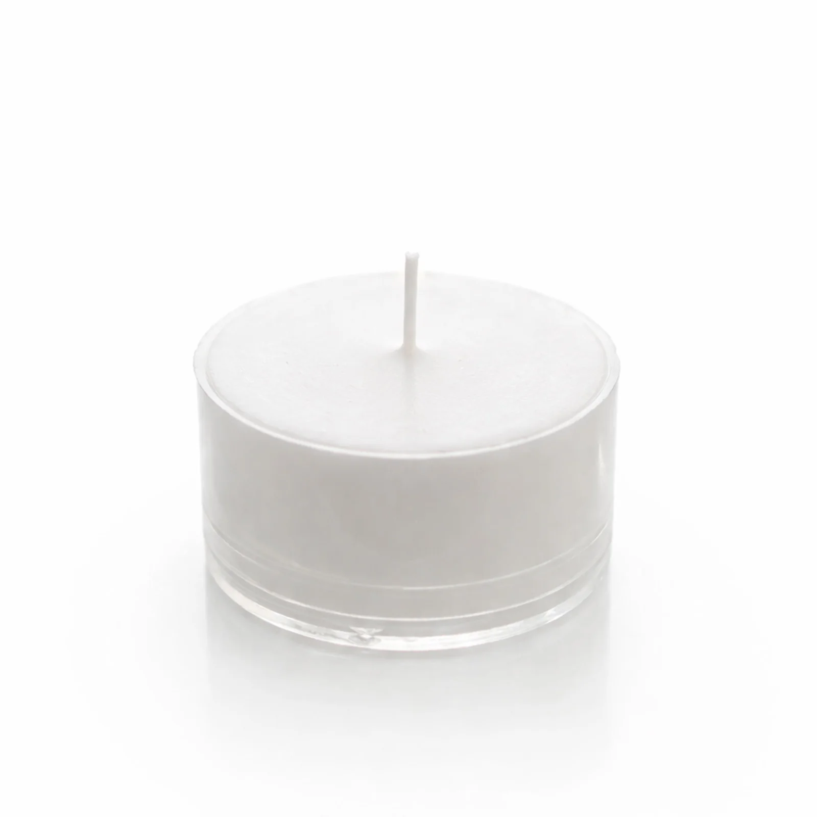 100 Pack White Unscented Tealight Candles – 7-Hour Extended Burn Time, Smokeless, Clean-Burning Wax, Clear Plastic Cups - Image 2